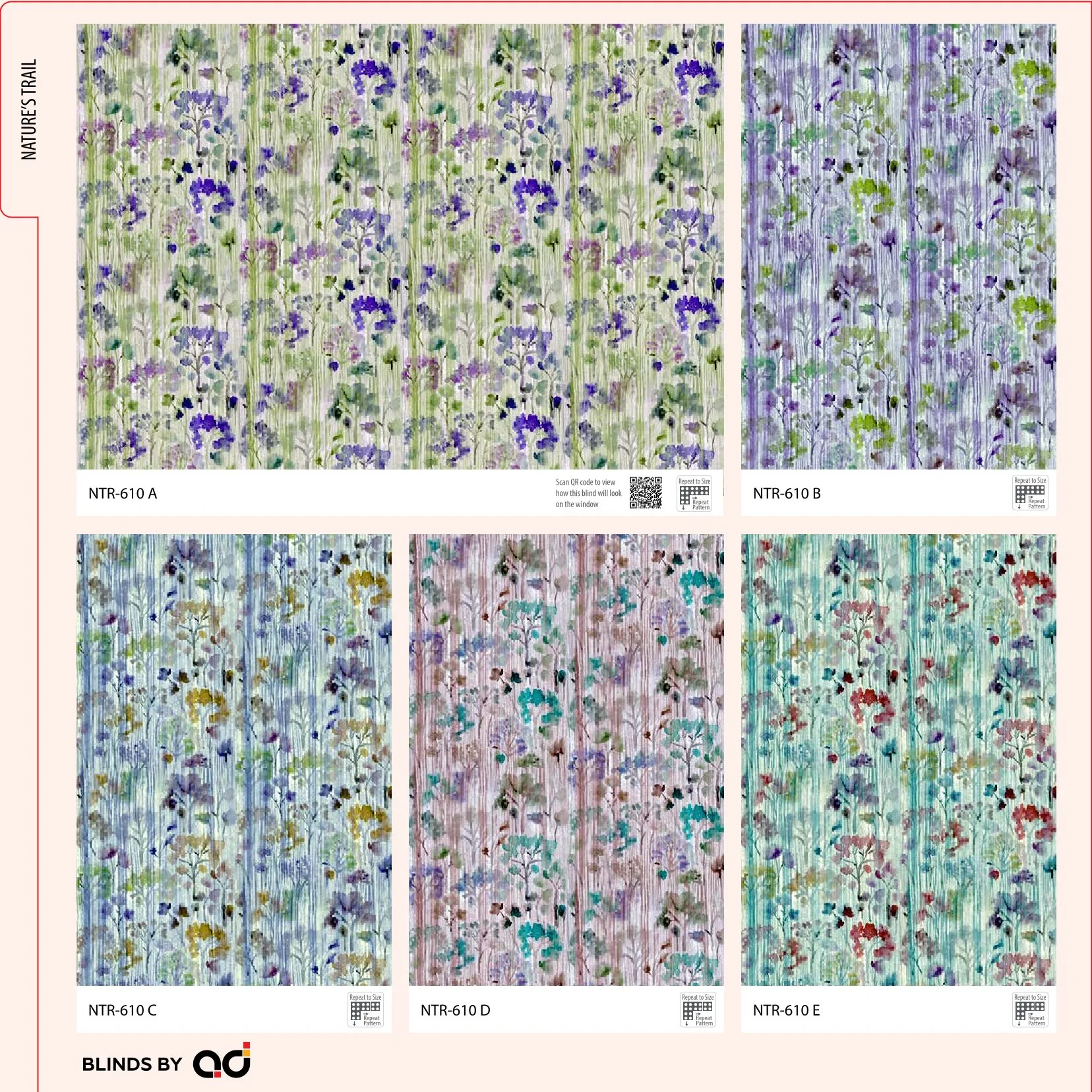 AD Printed Roller Blind – Stylish & Functional  NTR-610 A