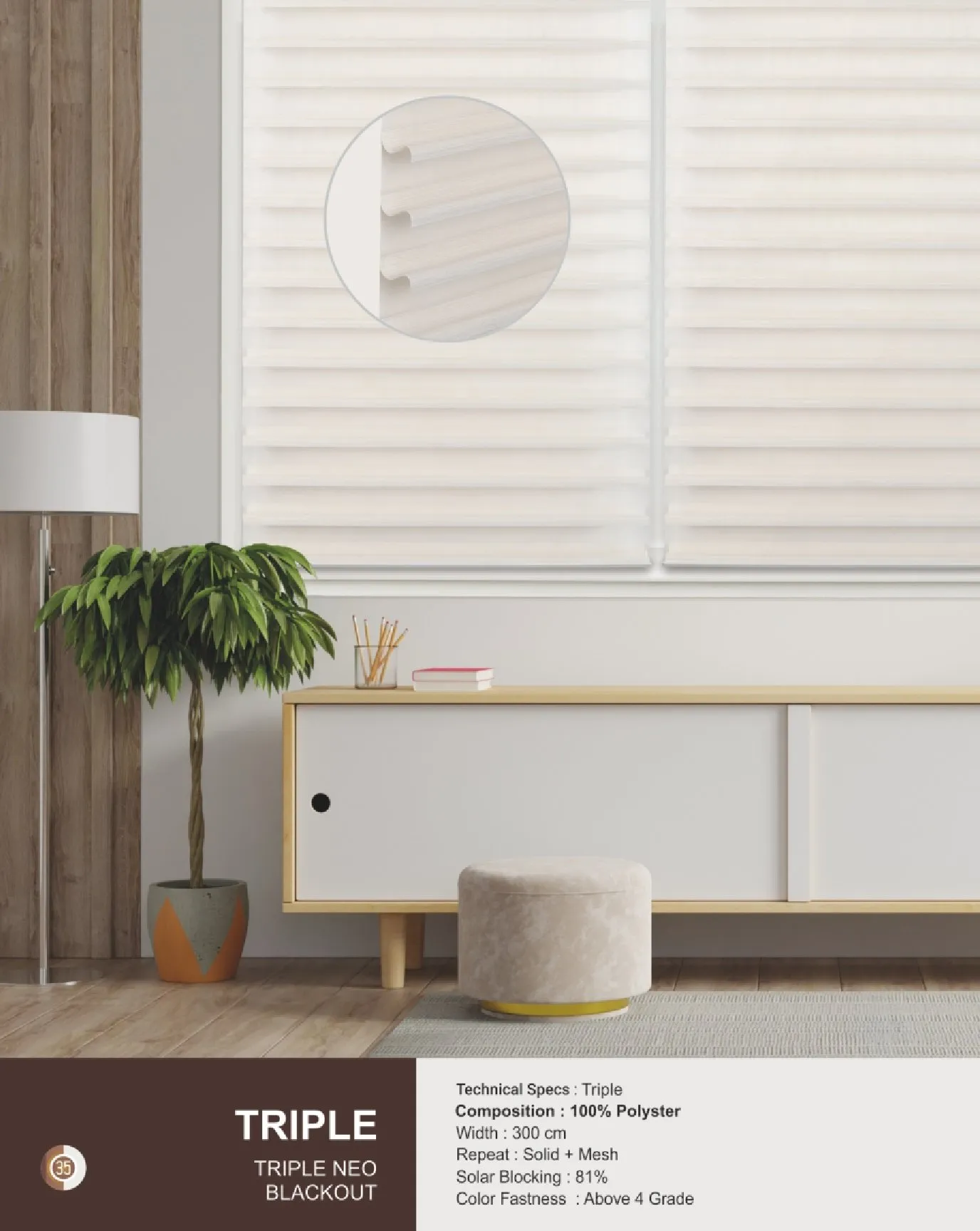 Johnson Zebra Window Blinds – TRIPLE NEO BLACKOUT