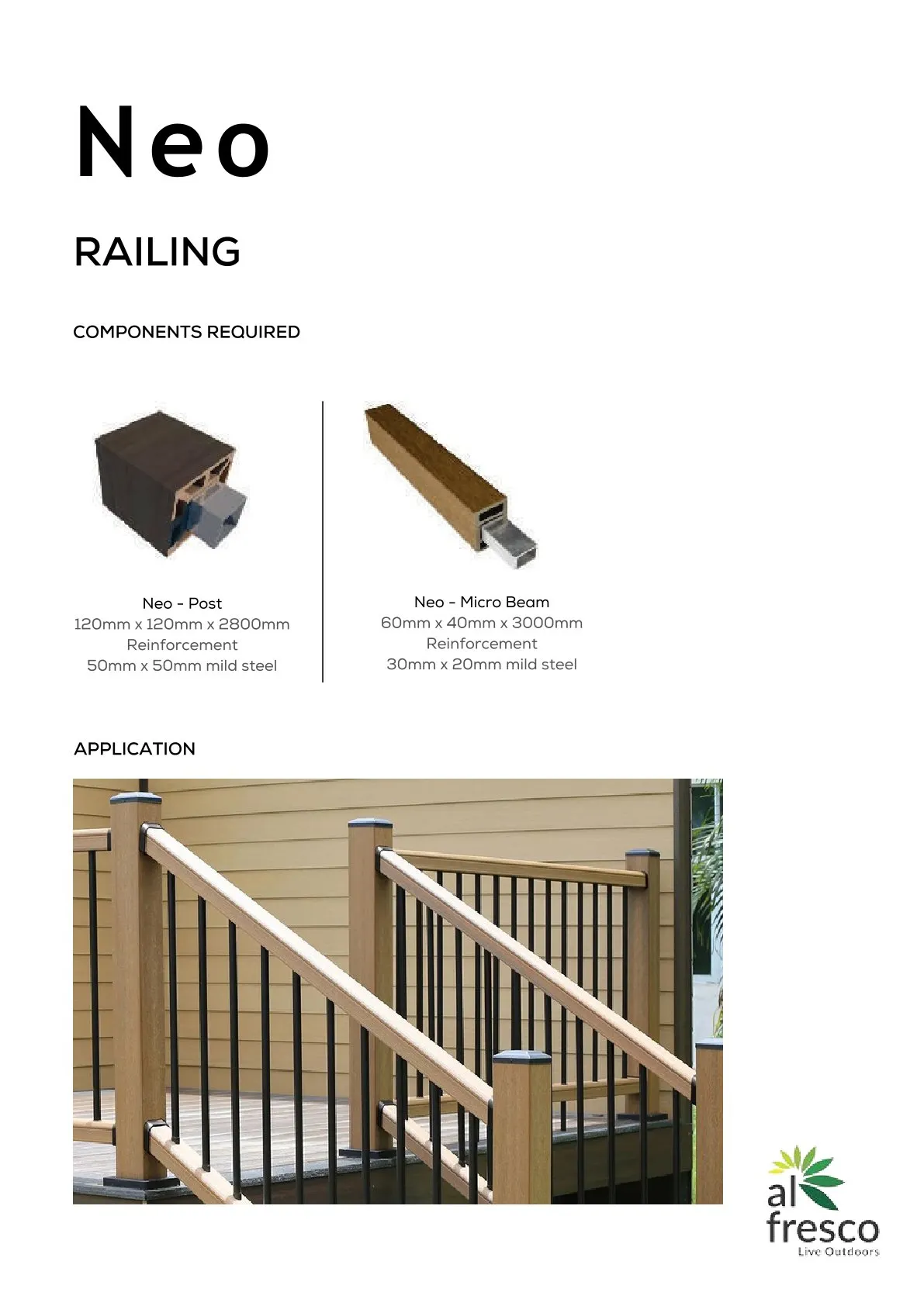 Wonderwood Neo RAILING– Stylish & Durable Outdoor Shade