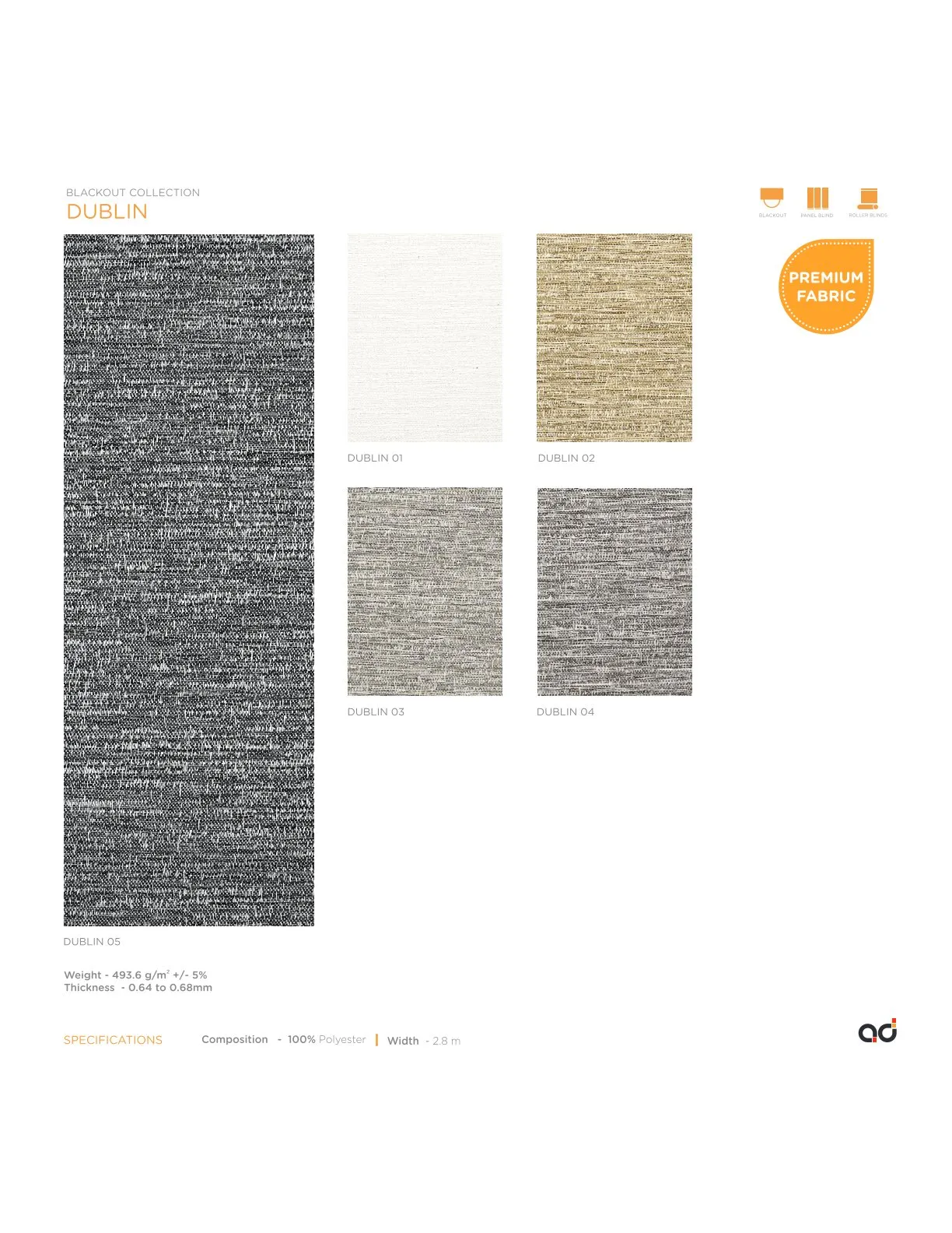 AD Cortina Collection Vol-2 Blackout Curtains DUBLIN