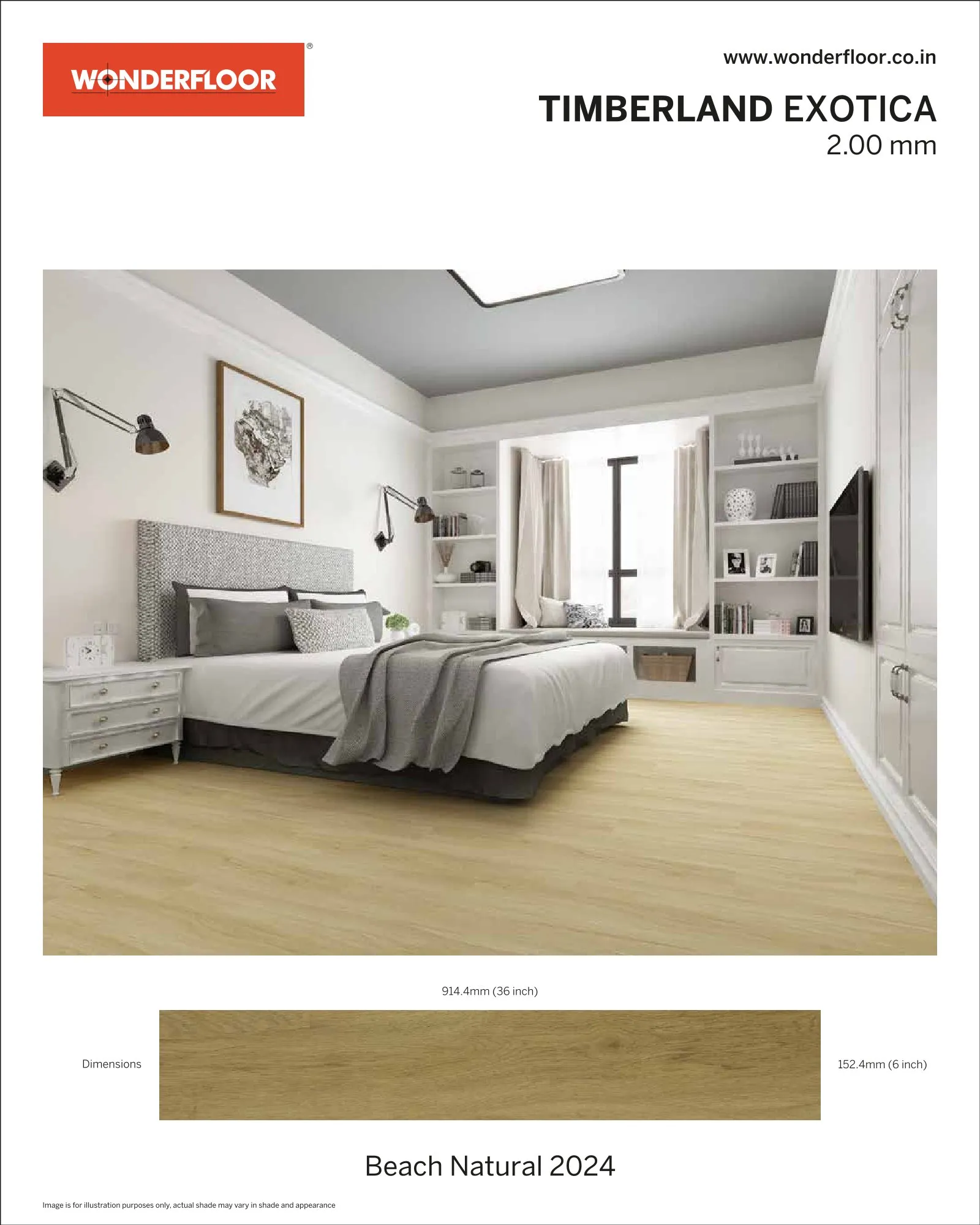 Beach Natural 2024 -Wonderfloor Room View Exotica 2.00mm Vinyl Flooring