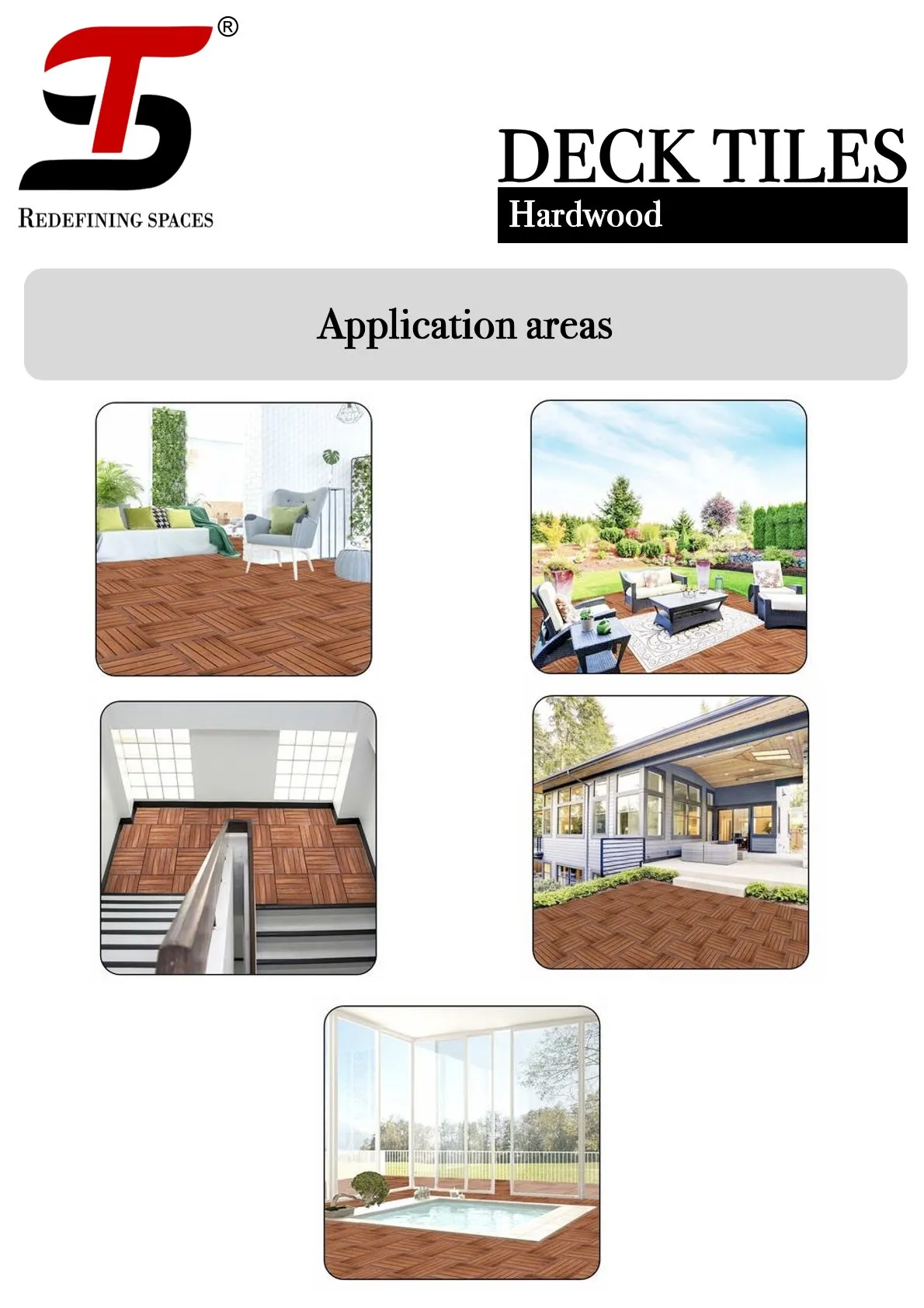 ST HOMECRAFT Hardwood Deck Tiles – Durable & Stylish