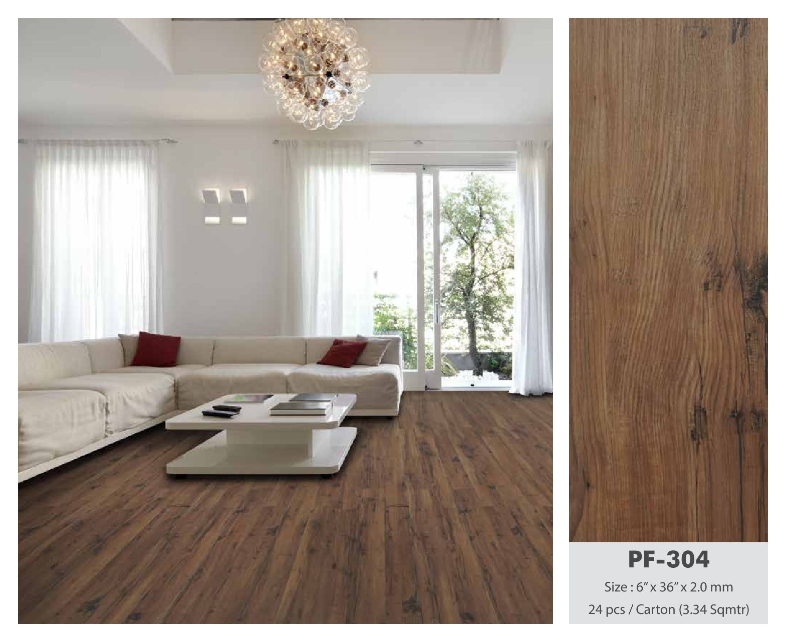 Excel Luxury Vinyl Plank PF-304 | 2.0mm Durable Flooring