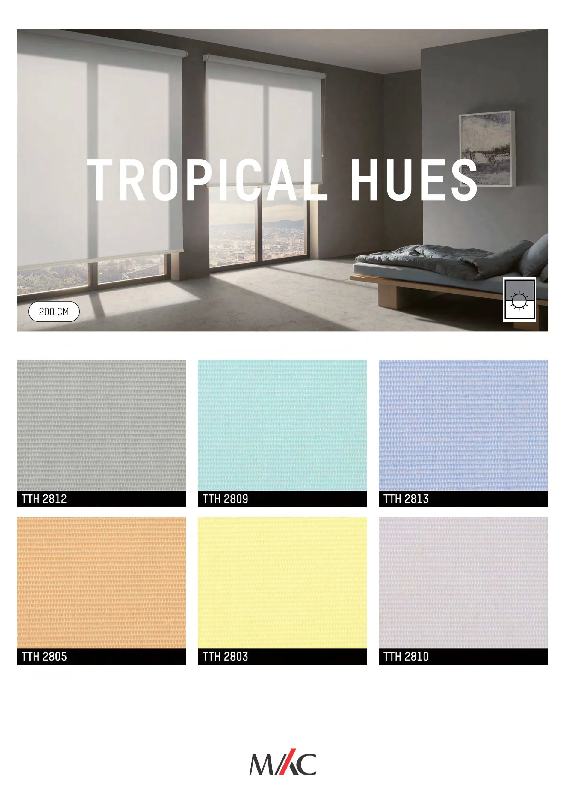 Mac Translucent Blinds TROPICAL HUES – Soft Light & Privacy