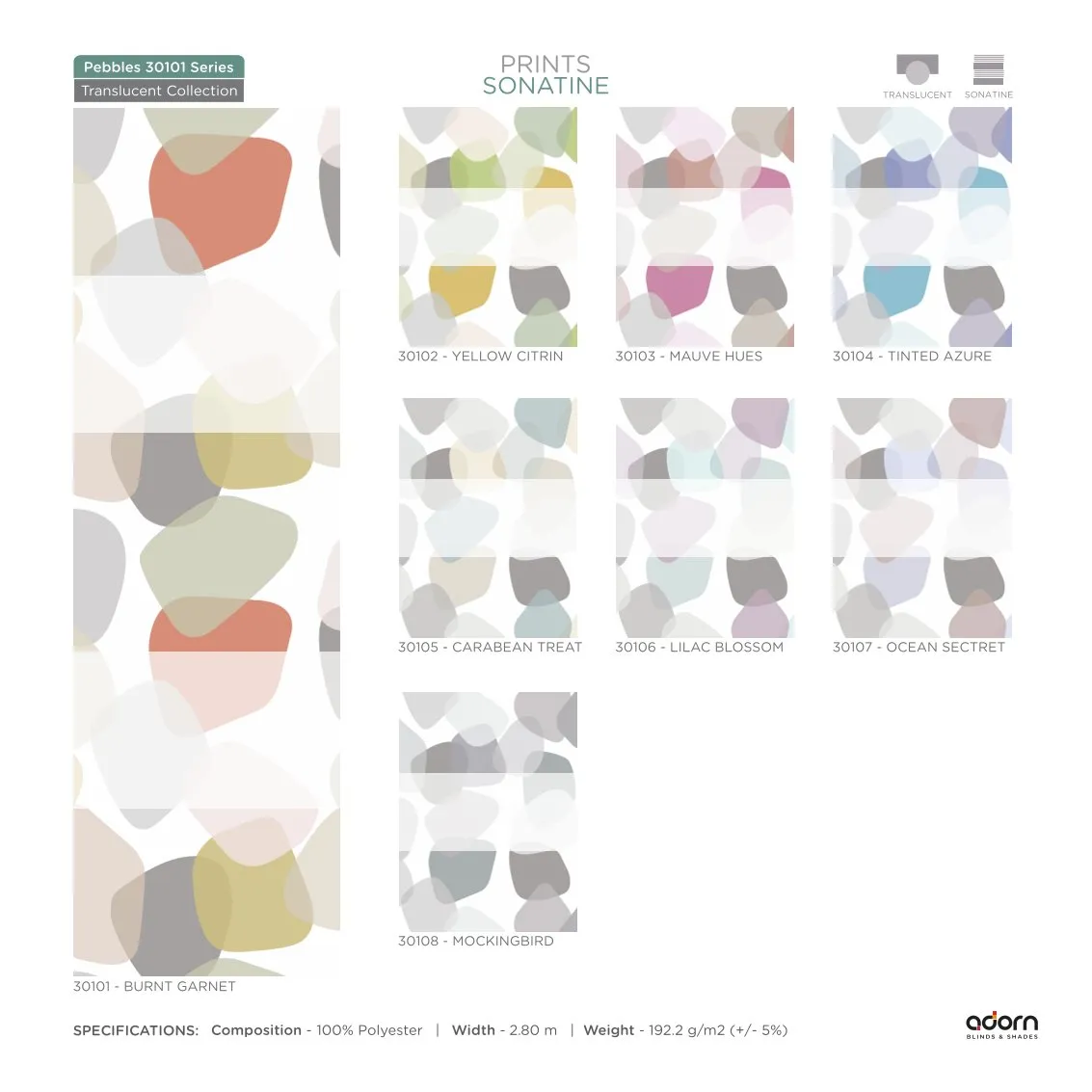 AD Vision Collection Vol-3 Prints Sonatine Fabric -30101-BURNT GARNET