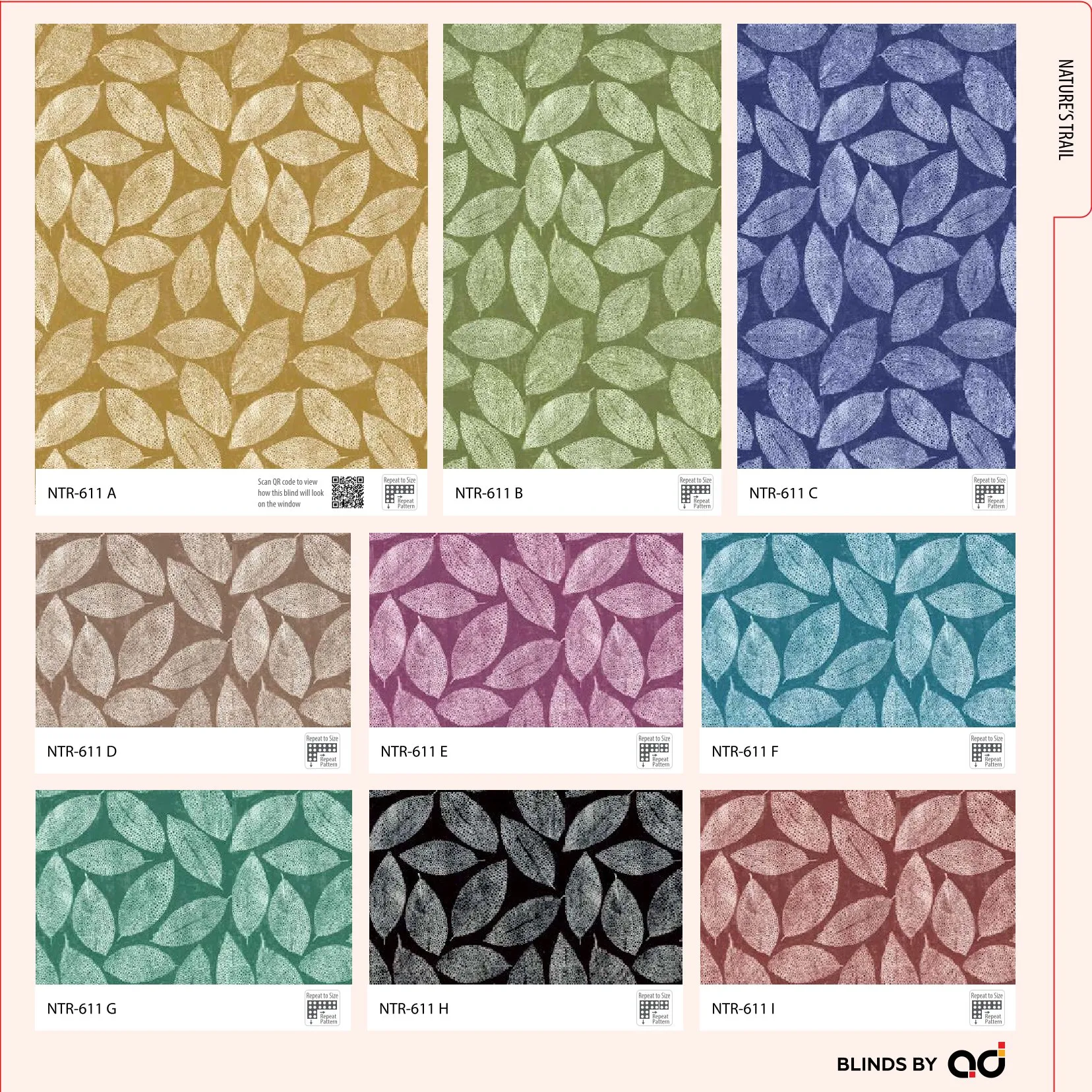 AD Printed Roller Blind – Stylish & Functional  NTR-611 A