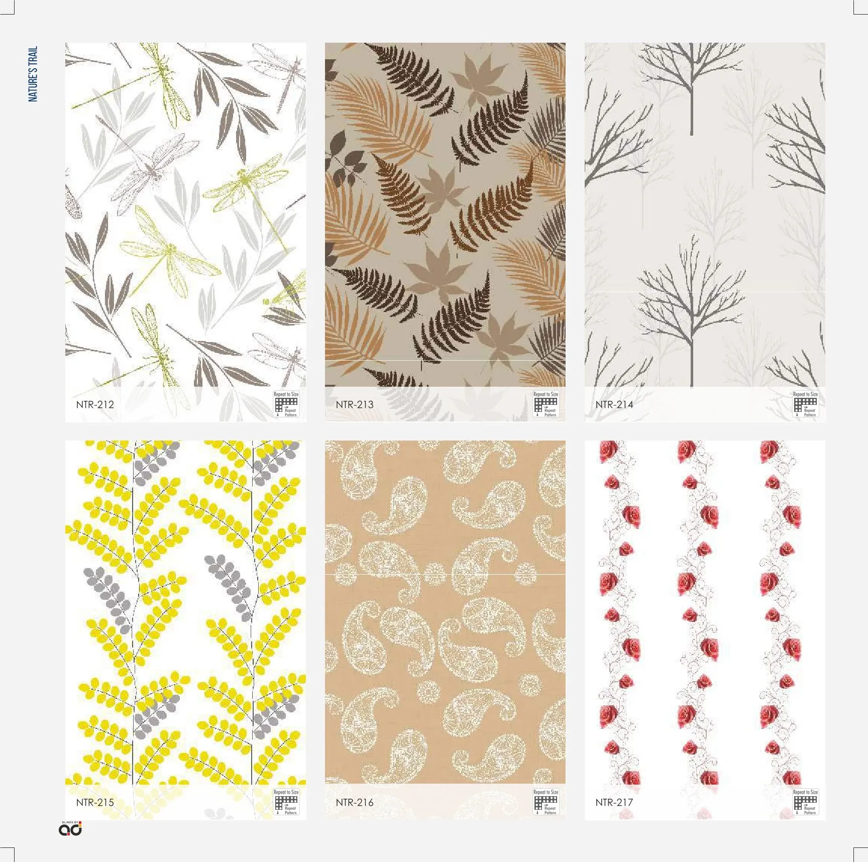 AD Roller Blinds – Nature's Trail Printed Design NTR-212