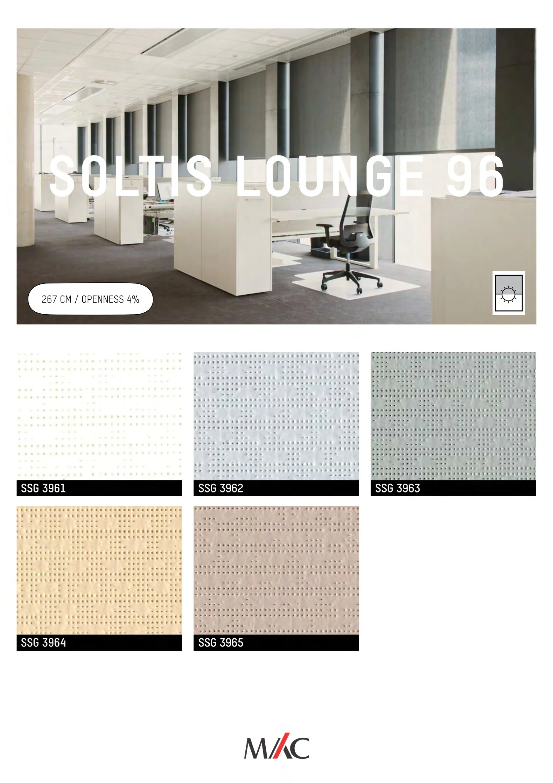 Mac Screen Blinds SOLTIS LOUNGE-96 – Privacy & Glare Control