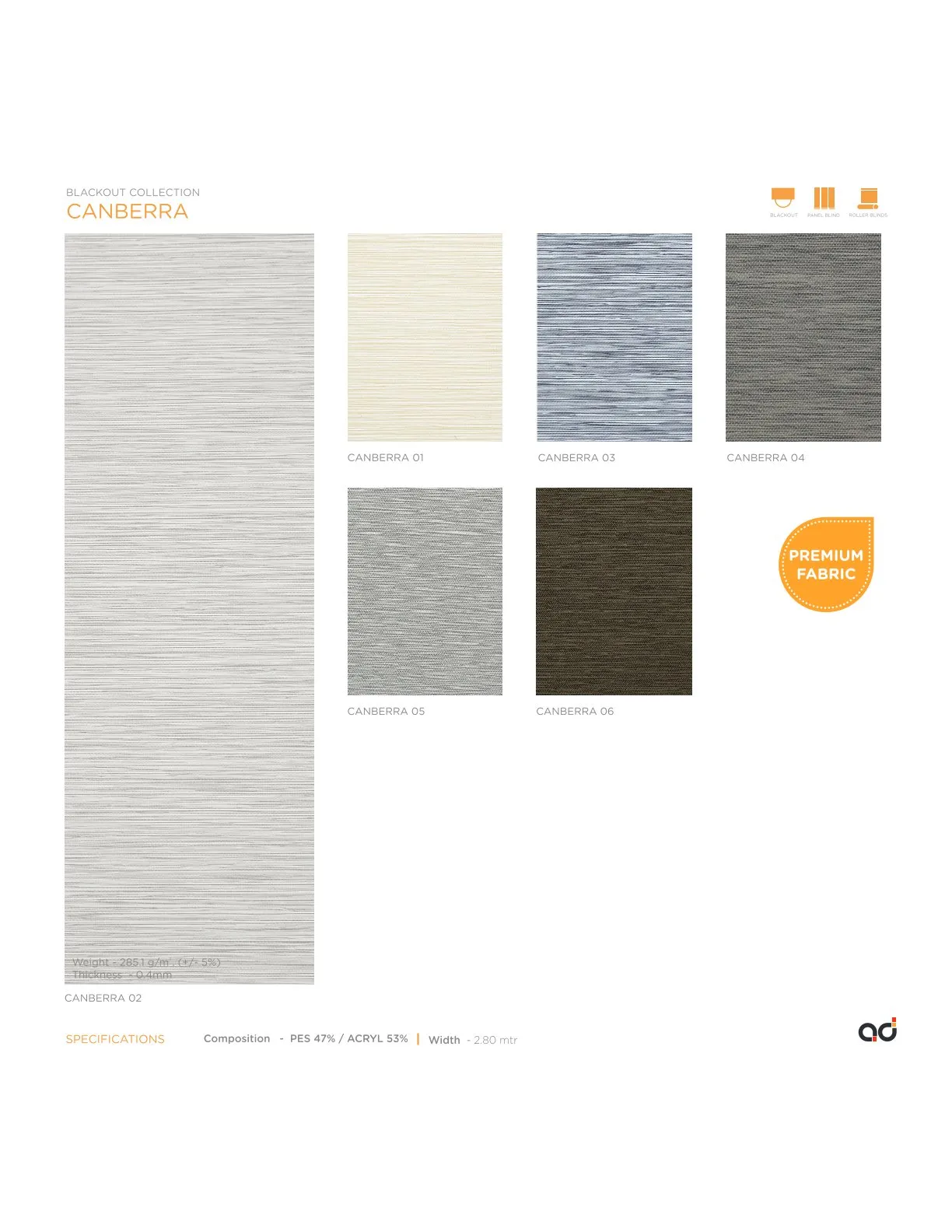 AD Cortina Collection Vol-2 Blackout Curtains CANVERRA
