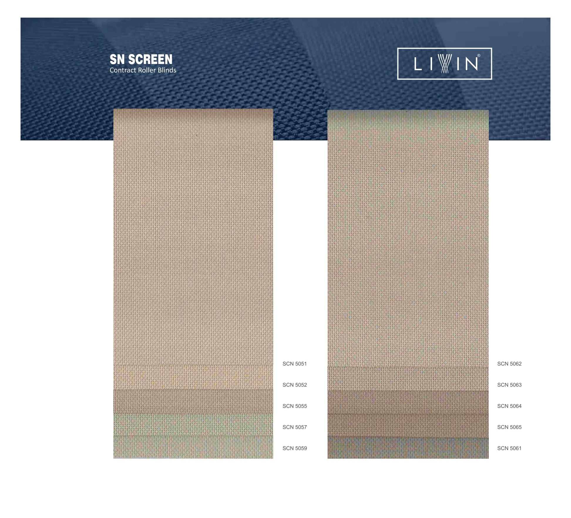 Livin Roller Blinds – Stylish & Light-Filtering SCN-5051 TO 5062-Shades