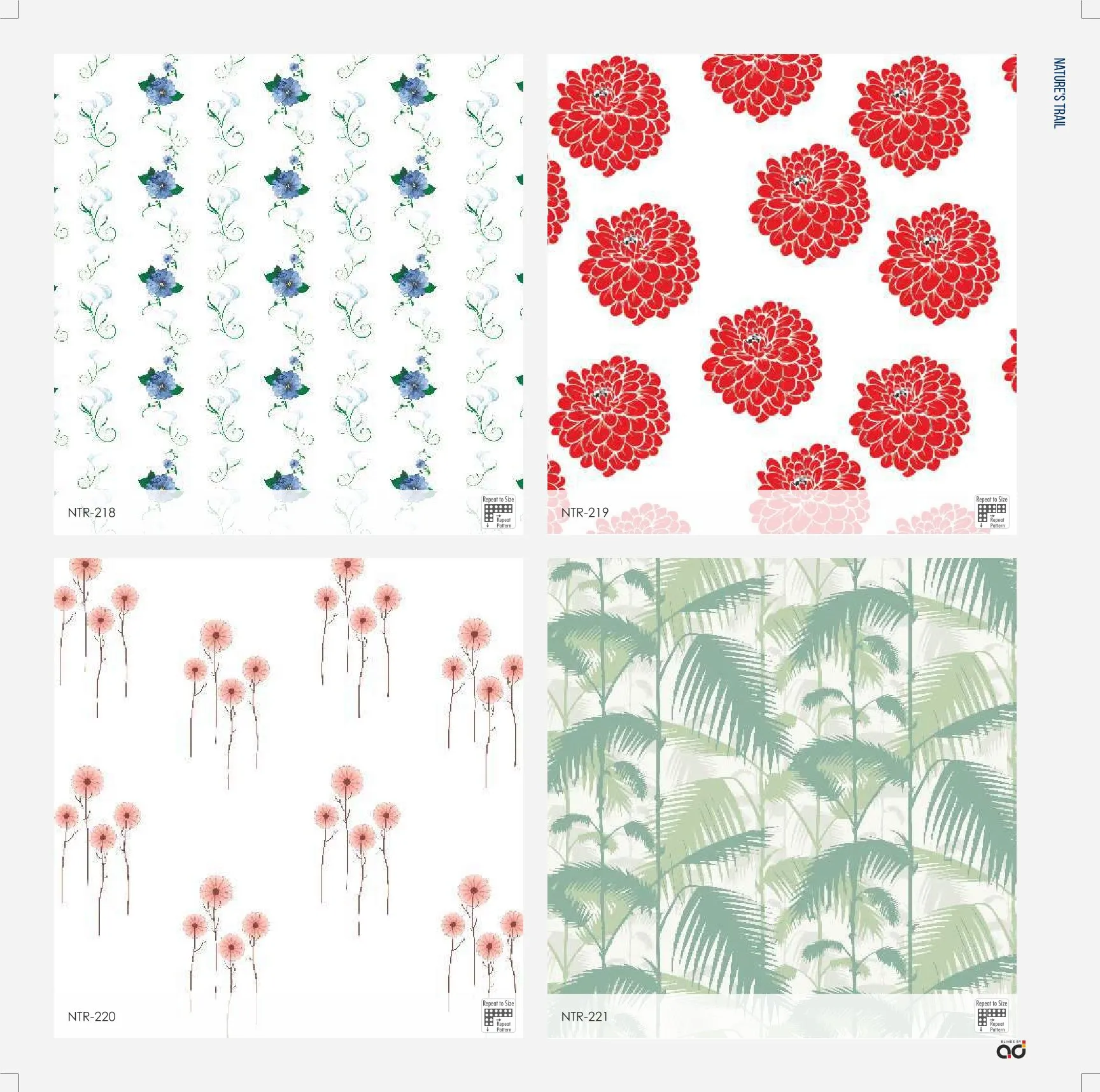 AD Roller Blinds – Nature's Trail Printed Design NTR-218