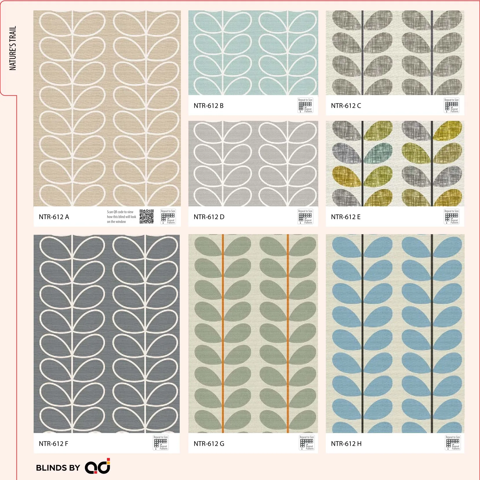 AD Printed Roller Blind – Stylish & Functional  NTR-612 A
