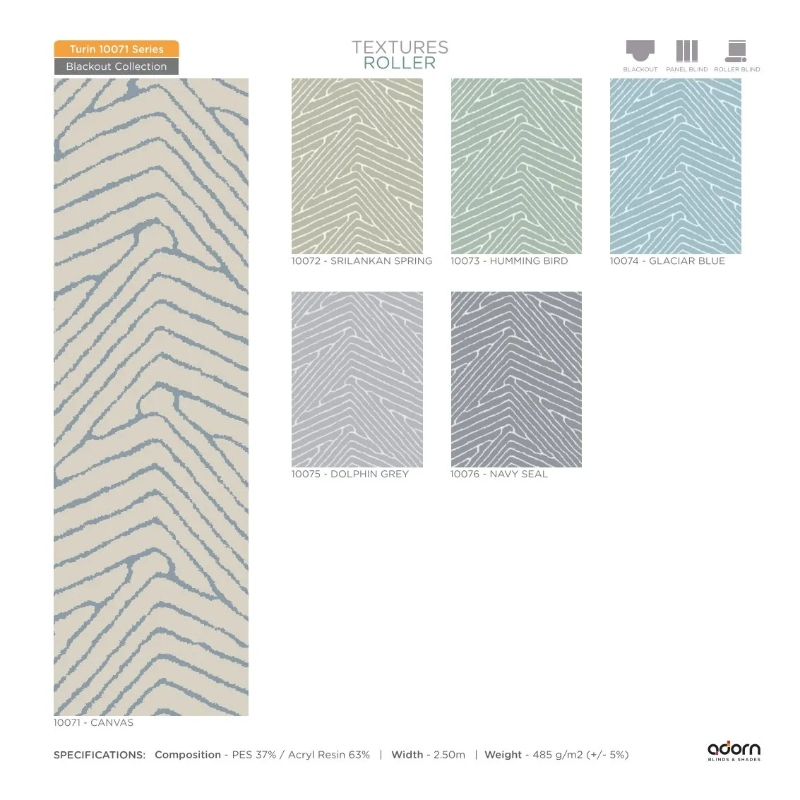 AD Cortina Textured Roller Blind – 10071-Canvas