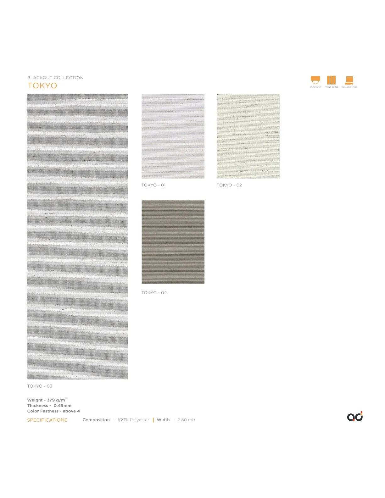 AD Cortina Collection Vol-2 Blackout Curtains TOKYO