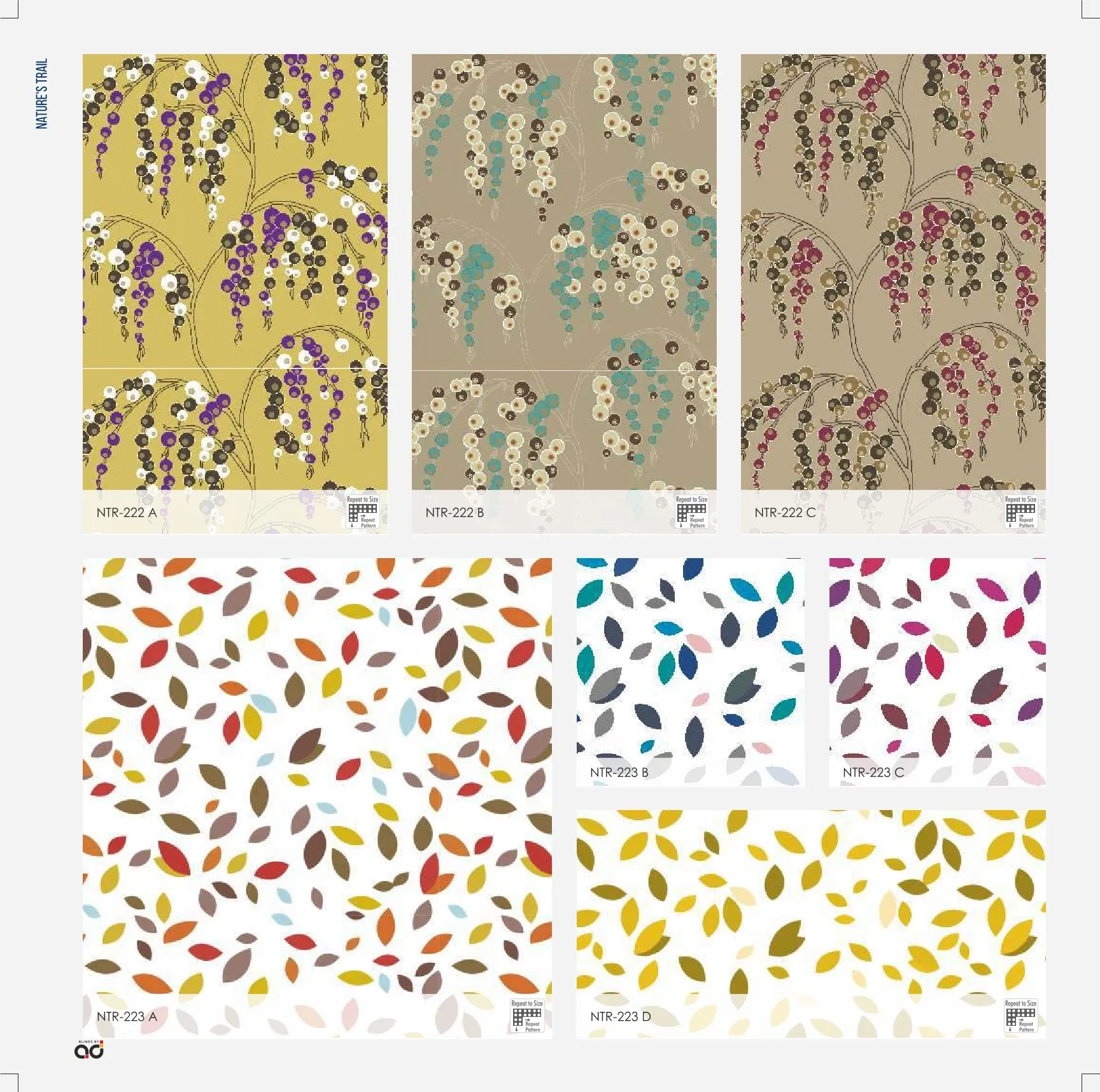 AD Roller Blinds – Nature's Trail Printed Design NTR-222 A