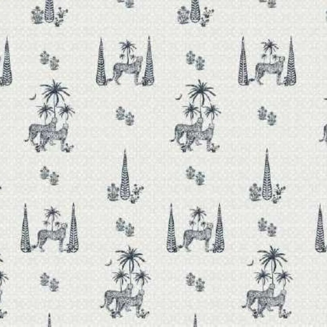 Cheetah On The Wall - Exotic Tropical Wallpaper