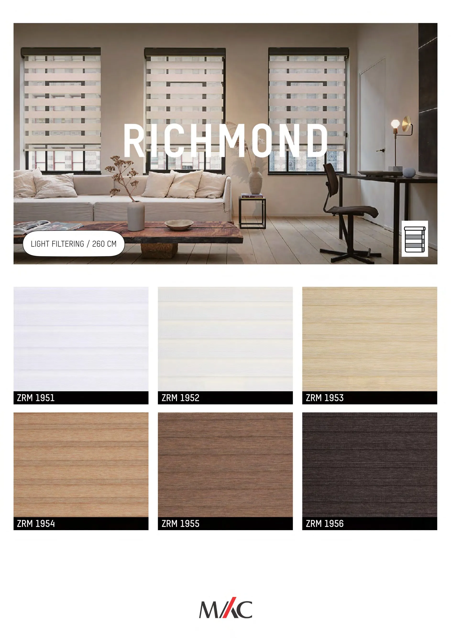 Mac Zebrano Blinds RICHMOND– Elegant Light Control