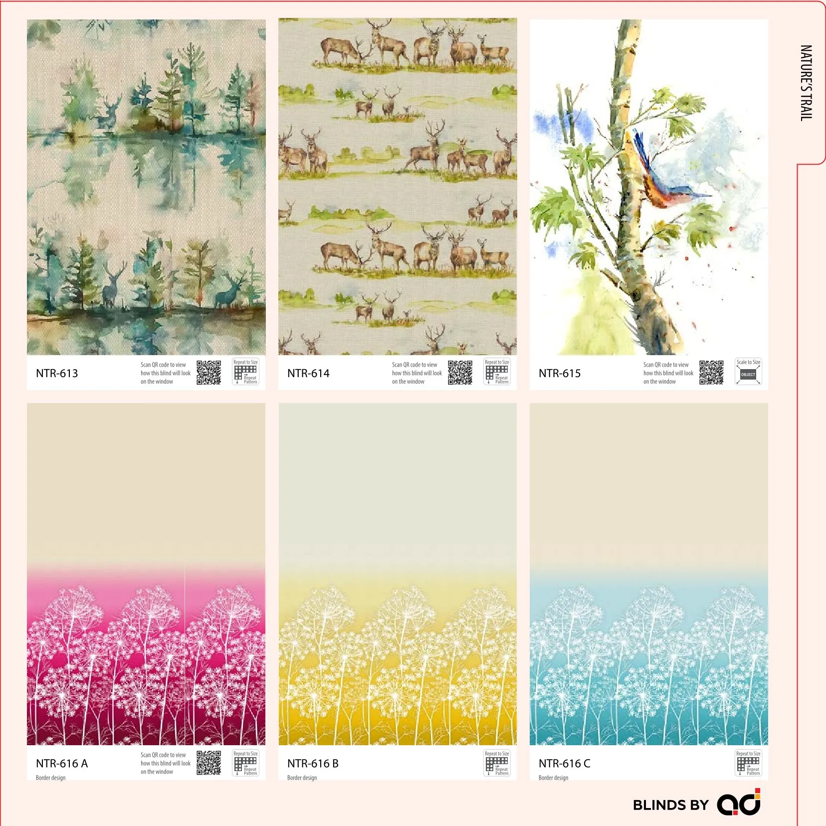 AD Printed Roller Blind – Stylish & Functional  NTR-613 A