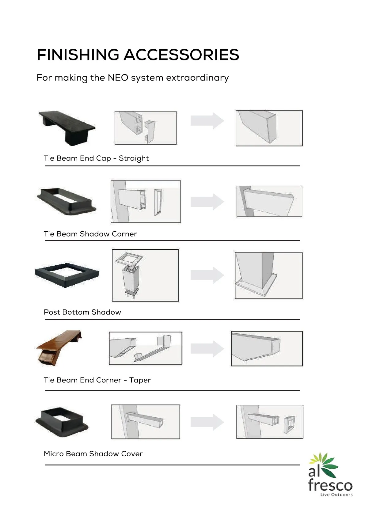 Wonderwood FINISHING ACCESSORIES– Stylish & Durable Outdoor Shade