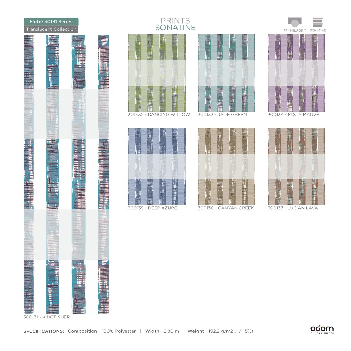 AD Vision Collection Vol-3 Prints Sonatine Fabric -30031-KINGFISHER