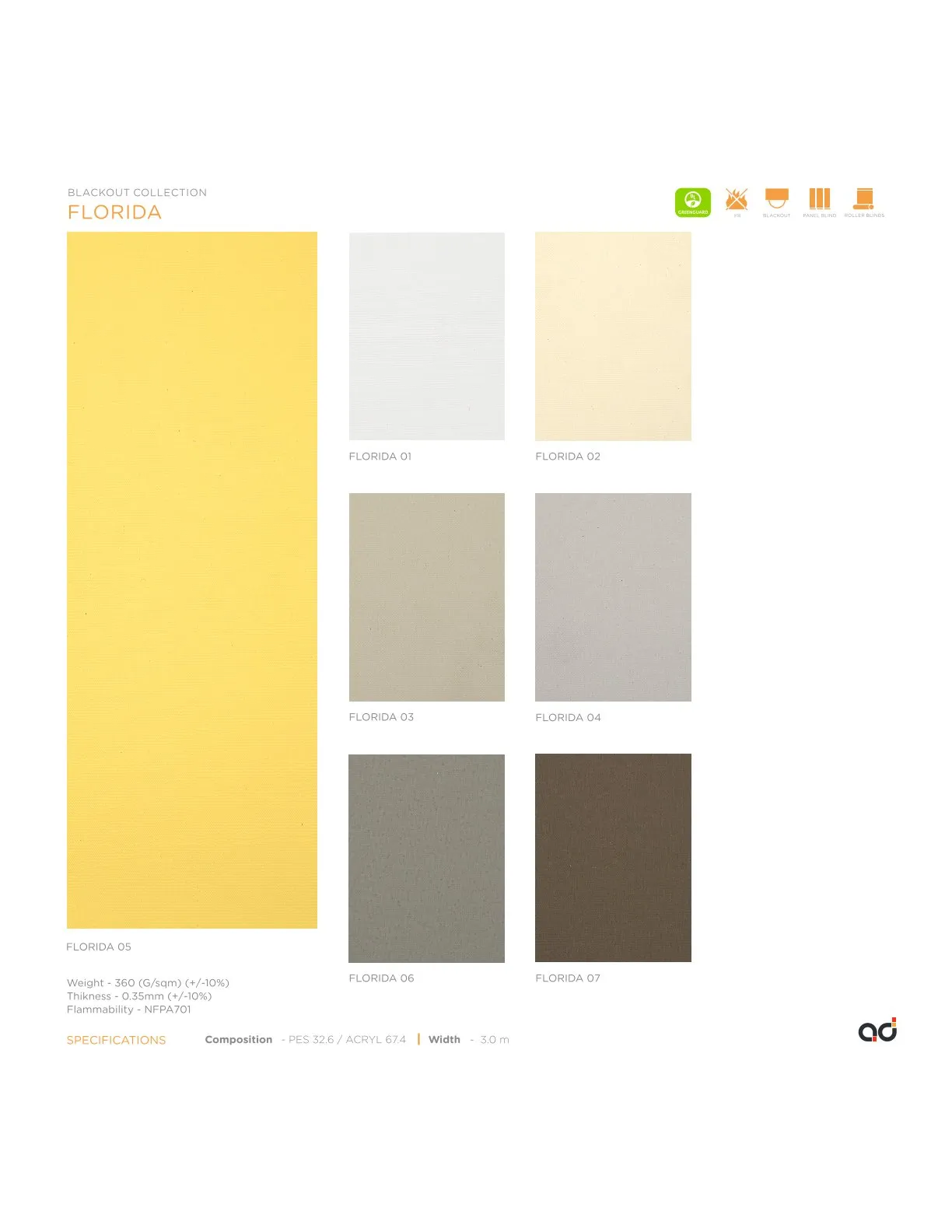 AD Cortina Collection Vol-2 Blackout Curtains FLORIDA