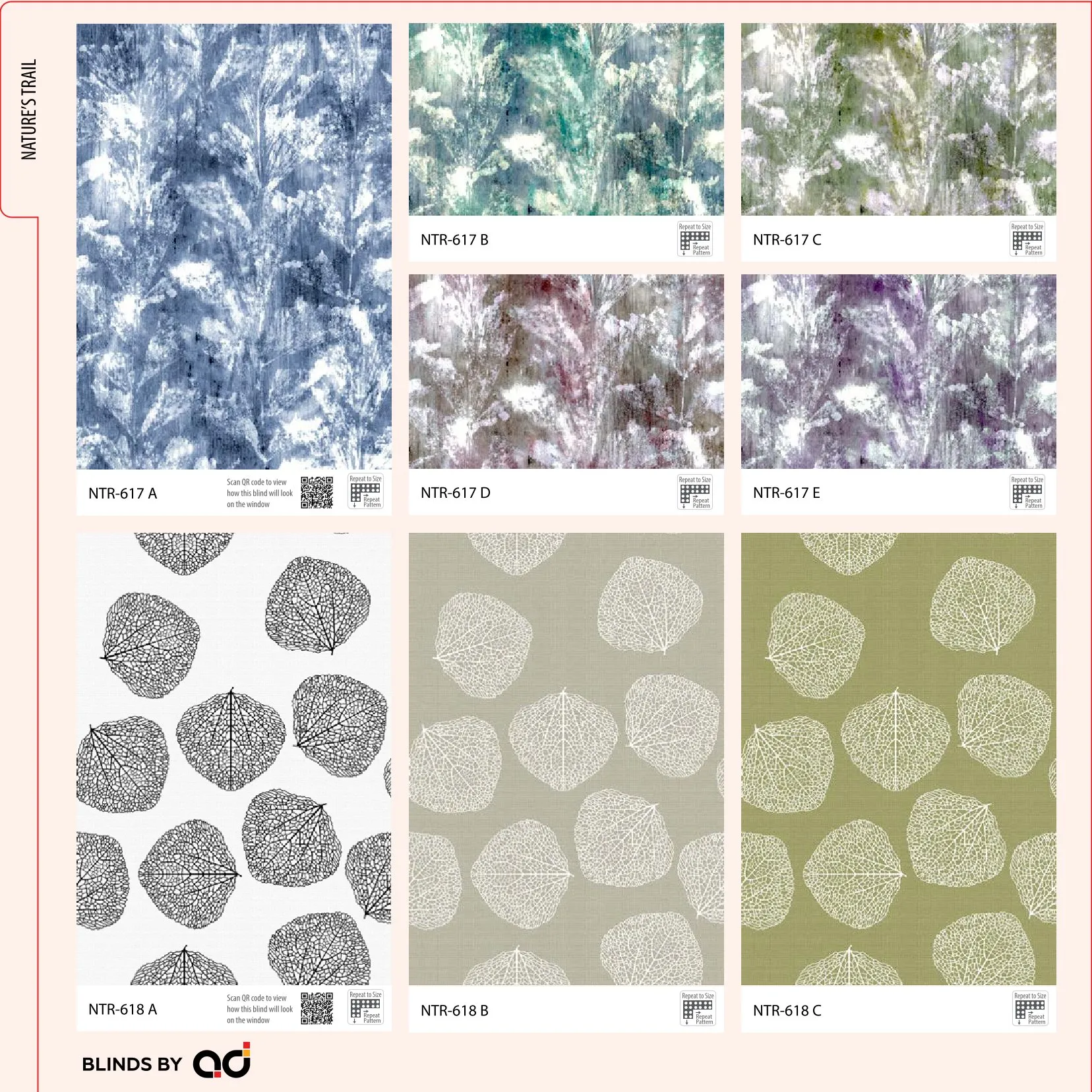 AD Printed Roller Blind – Stylish & Functional  NTR-617 A