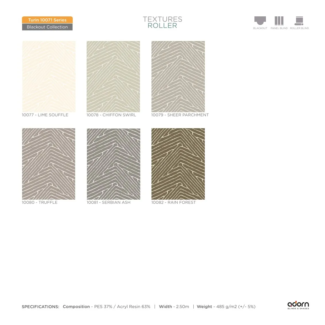 AD Cortina Textured Roller Blind – 10071-Series