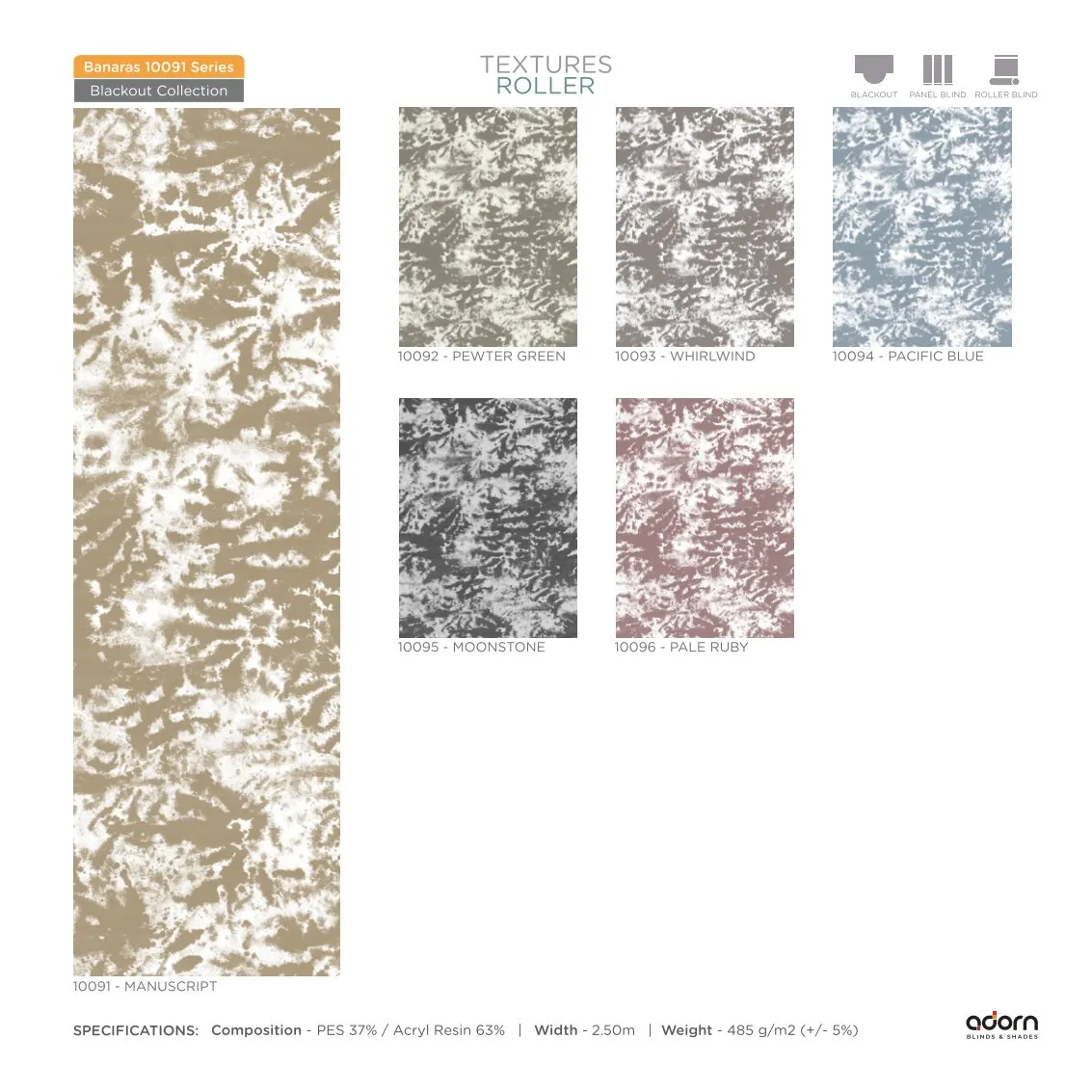 AD Cortina Textured Roller Blind – 10091-Manuscript