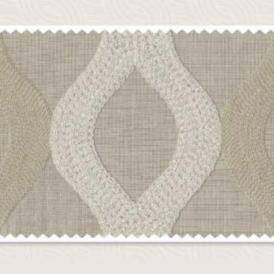 WOKHA BAY0002 Bayana Embroidery Fabric - Elegant Upholstery Choice
