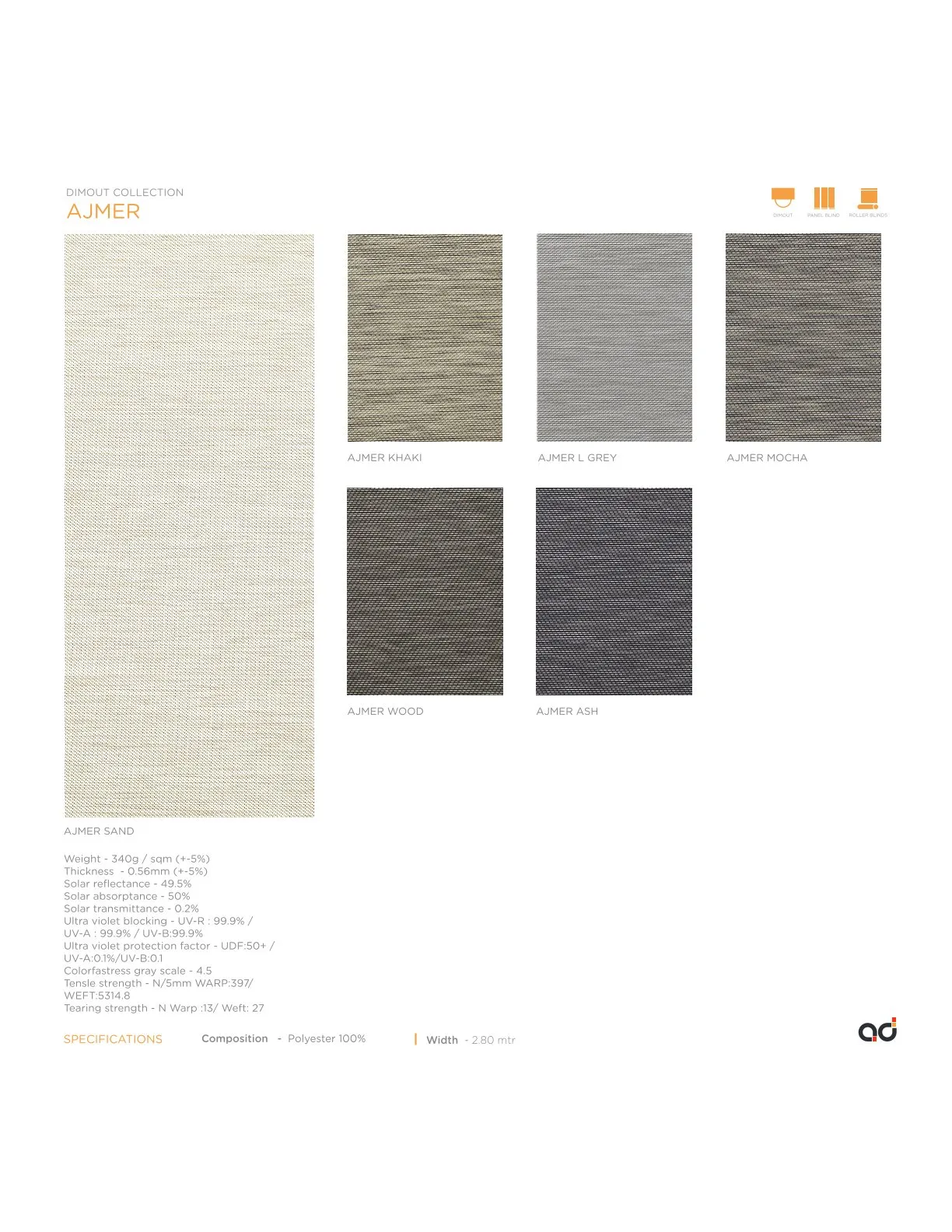 AD Cortina Collection Vol-2 DIMOUT  Curtains AJMER