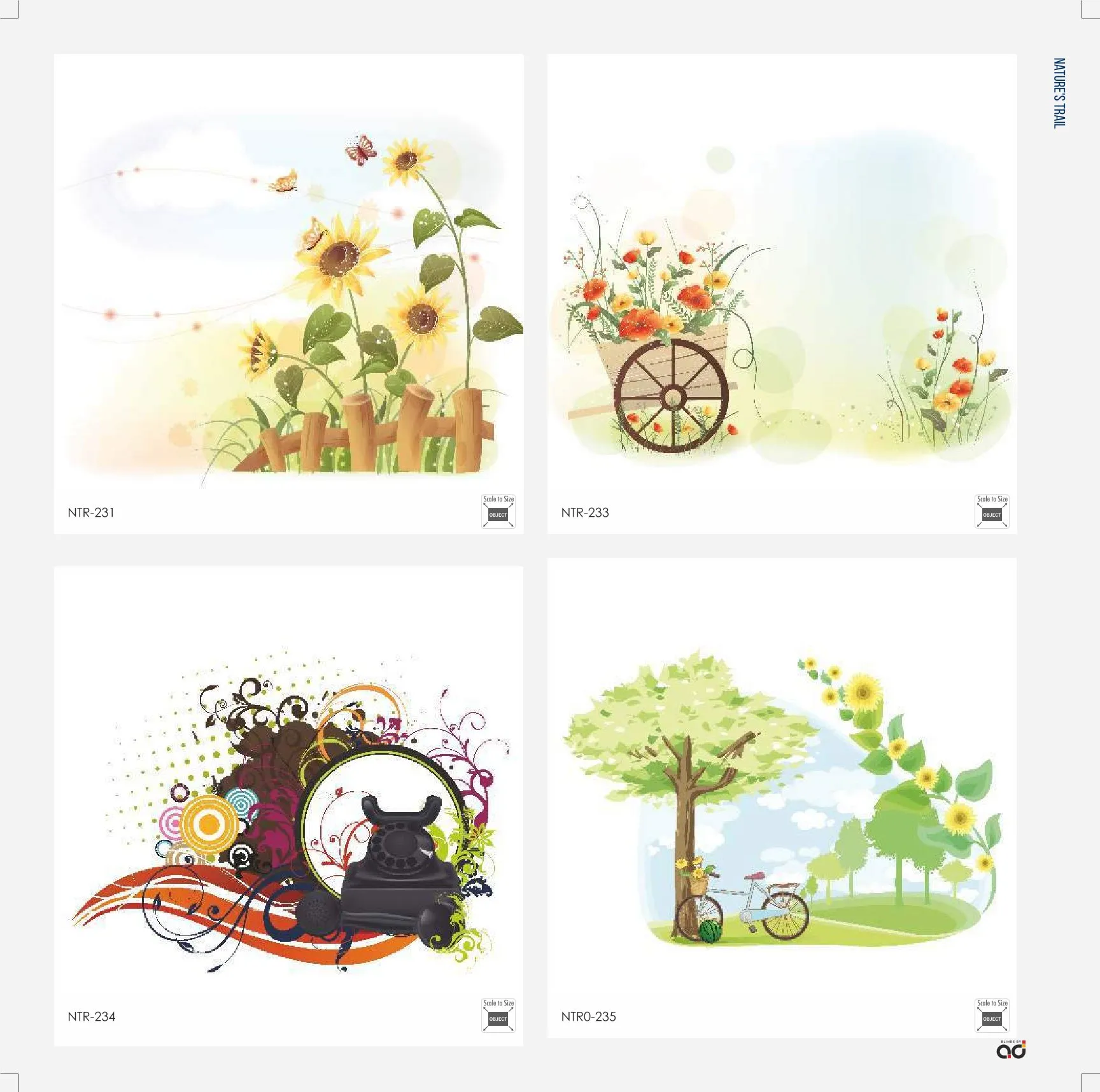 AD Roller Blinds – Nature's Trail Printed Design NTR-231