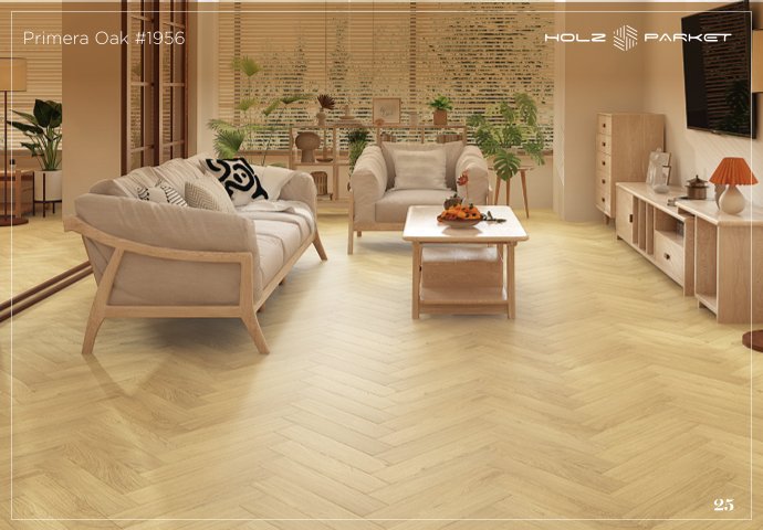 Kaara Lamiwood 8mm Herringbone Flooring – Primera Oak #1956