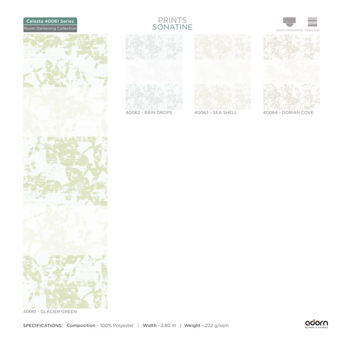 AD Vision Collection Vol-3 Prints Sonatine Fabric -40061-GLACIER GREEN