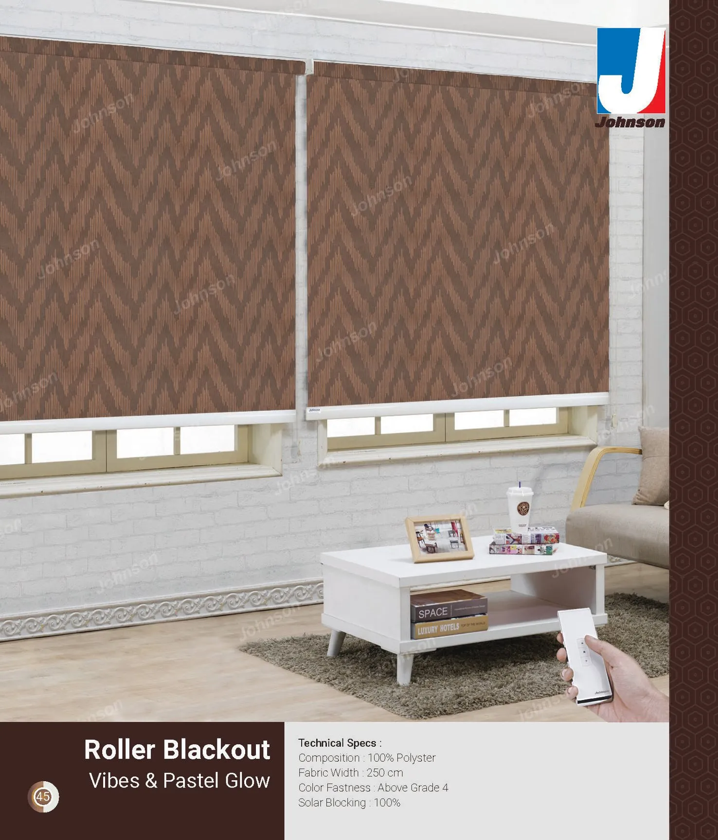 Johnson Roman Blackout Roller Blinds – Vibes & Pastel Glow