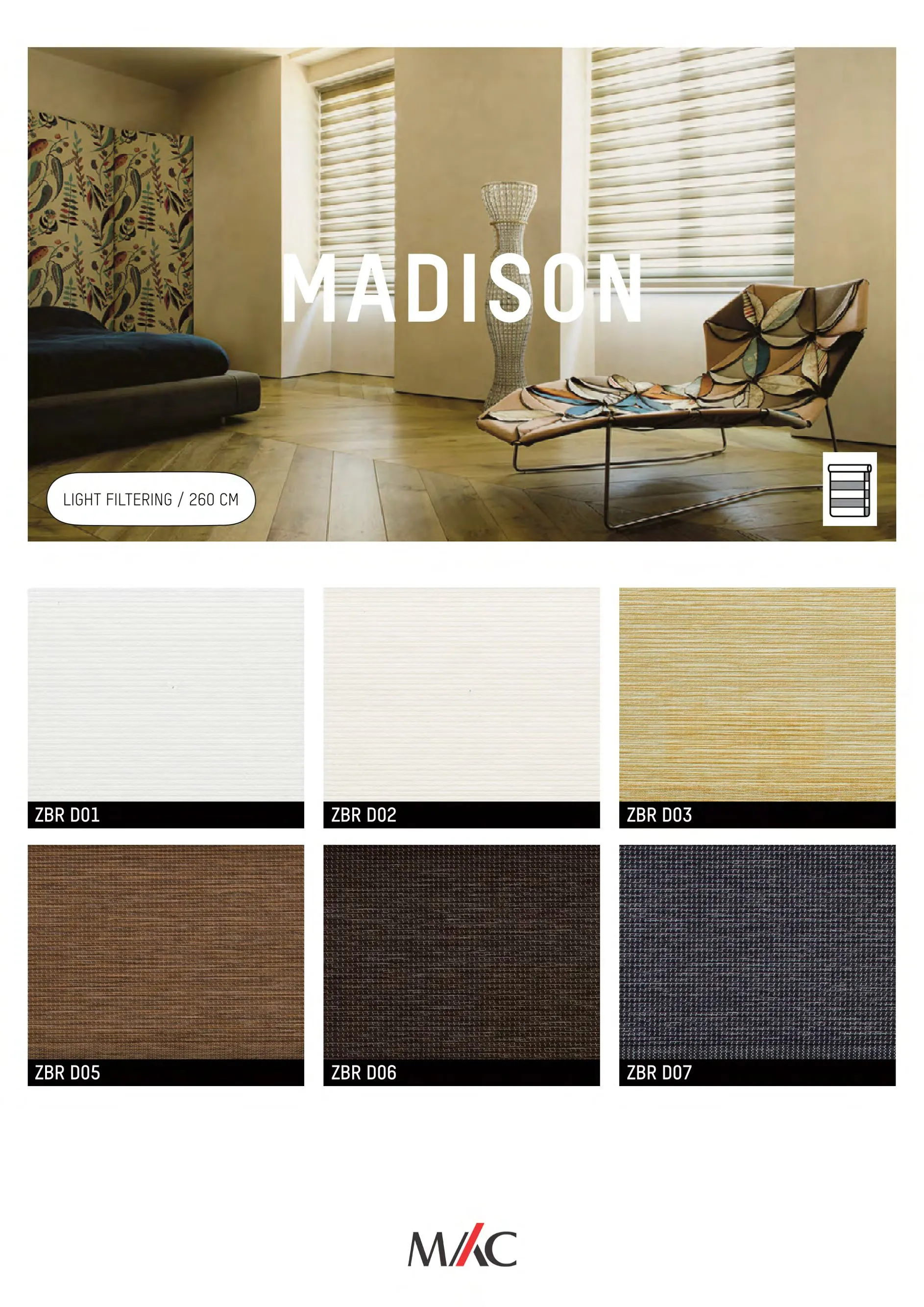 Mac Zebrano Blinds MADISON– Elegant Light Control