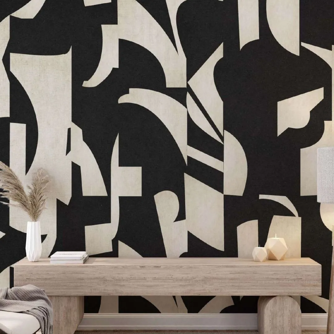 Mystic Waves Abstract Wallpaper - Transform Your Space with Unique Elegance