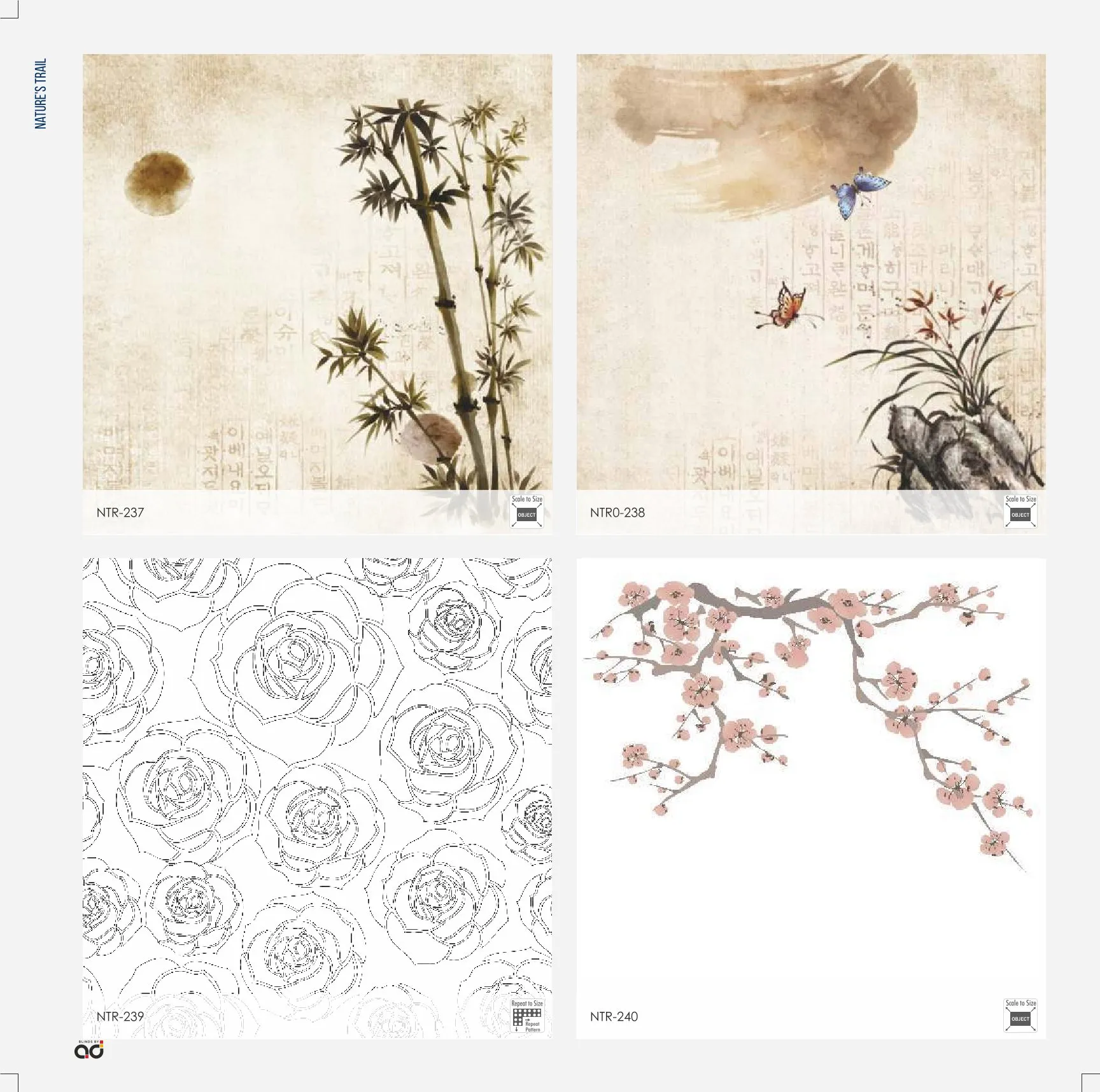 AD Roller Blinds – Nature's Trail Printed Design NTR-237