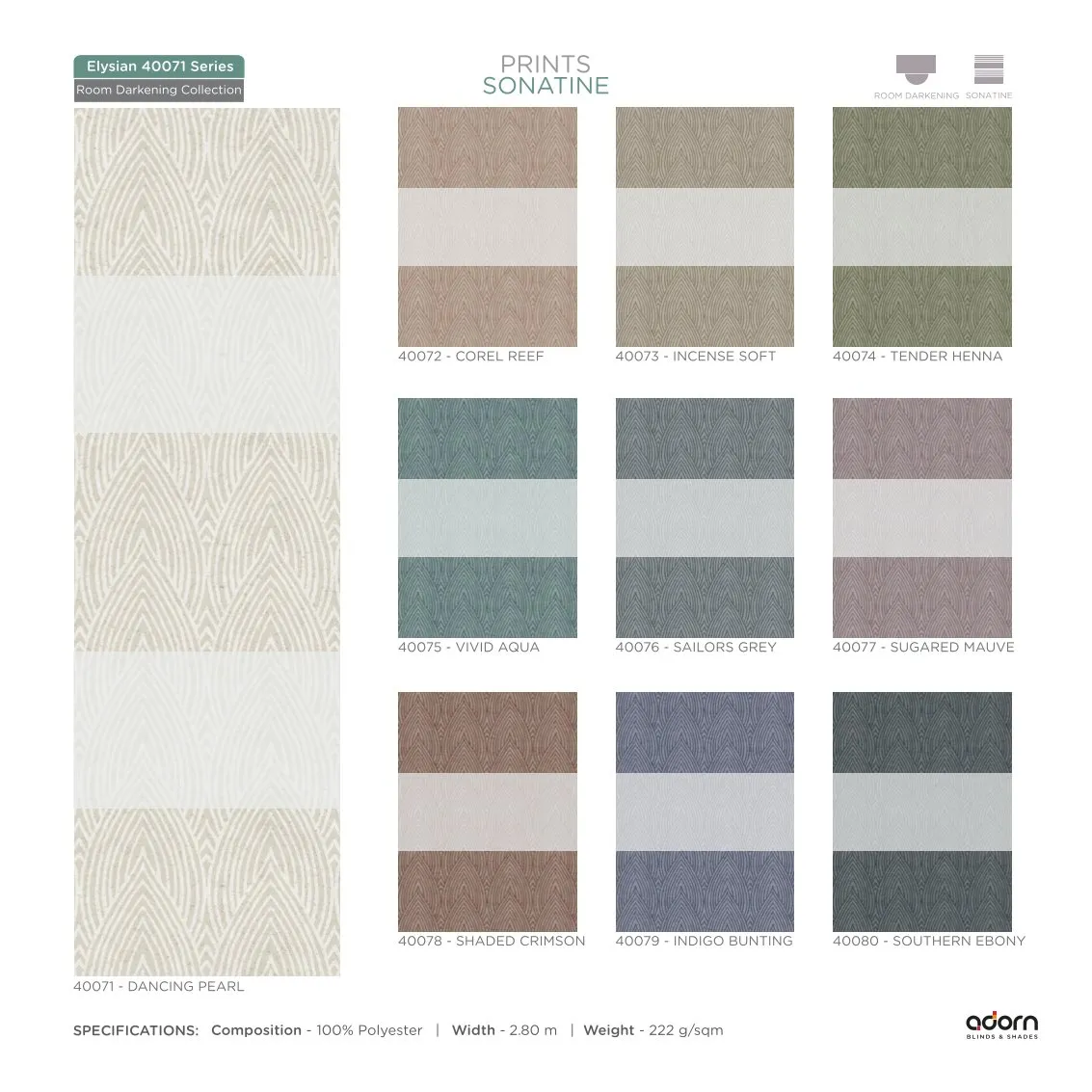 AD Vision Collection Vol-3 Prints Sonatine Fabric -40071-DANCING PEARL