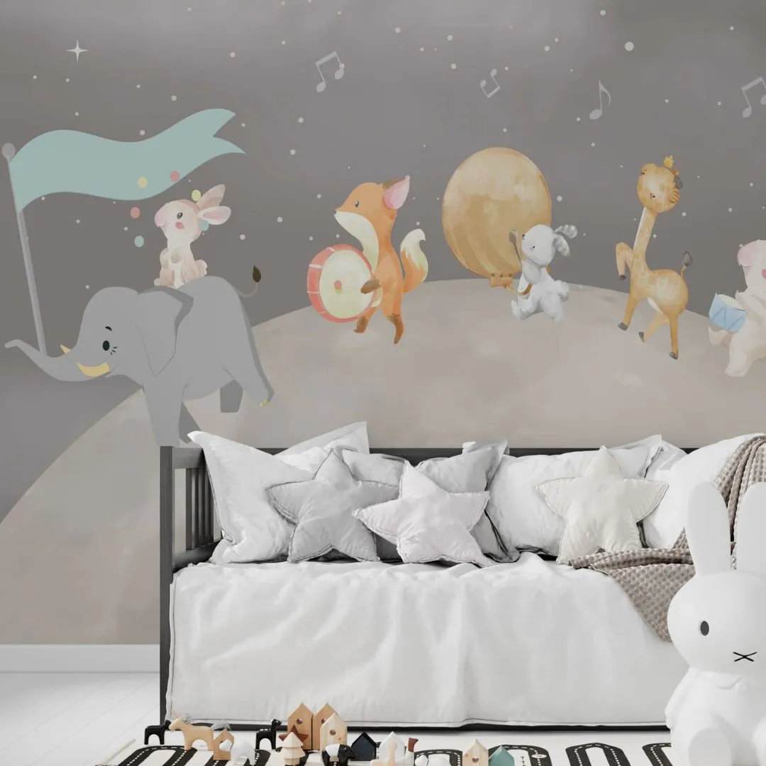 Moonlit Menagerie: Animals on Moon Kids Collection for Dreamy Adventures