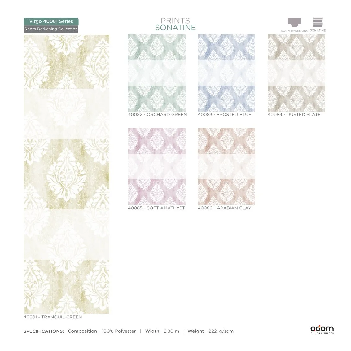 AD Vision Collection Vol-3 Prints Sonatine Fabric -40081-TRANQUIL GREEN