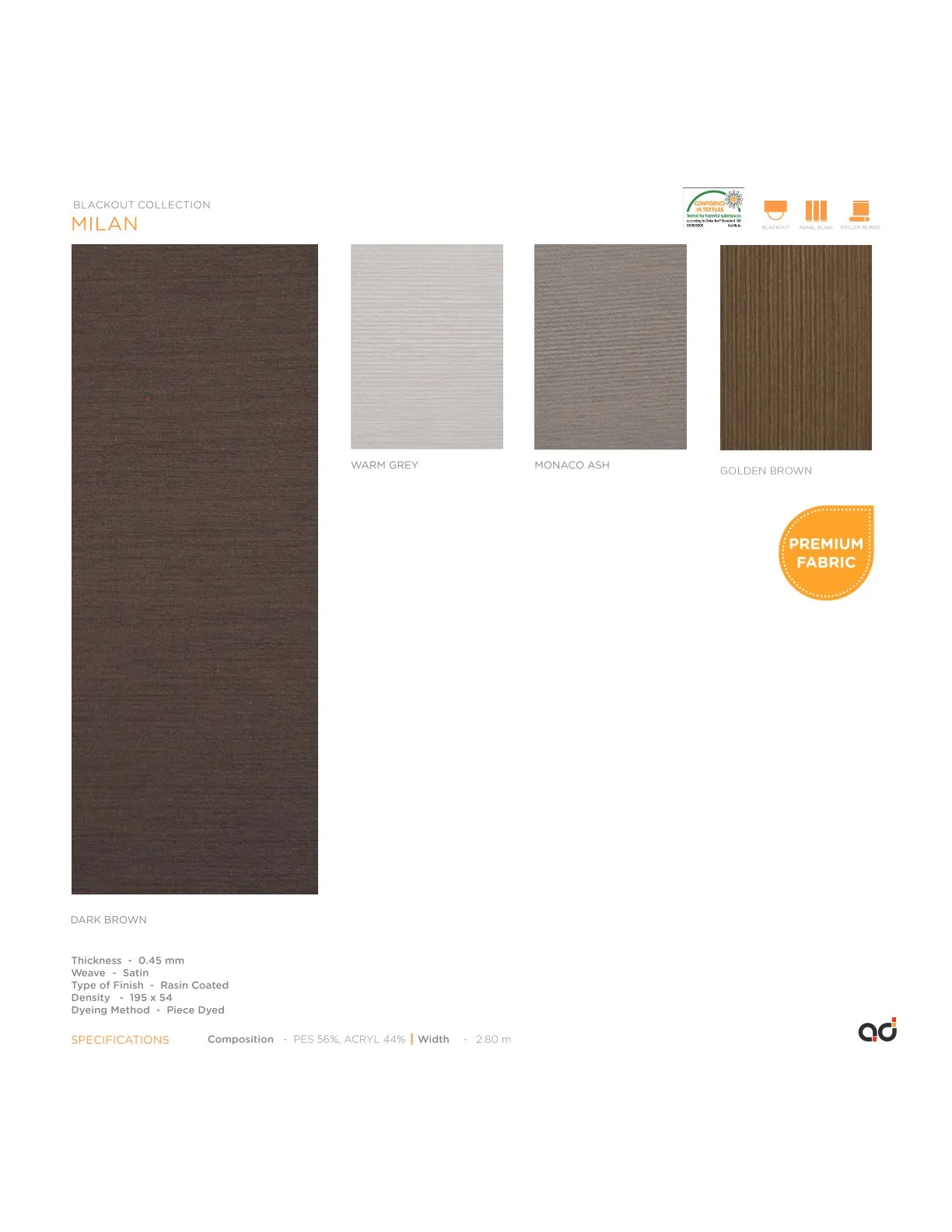 AD Cortina Collection Vol-2 Blackout Curtains MILAN