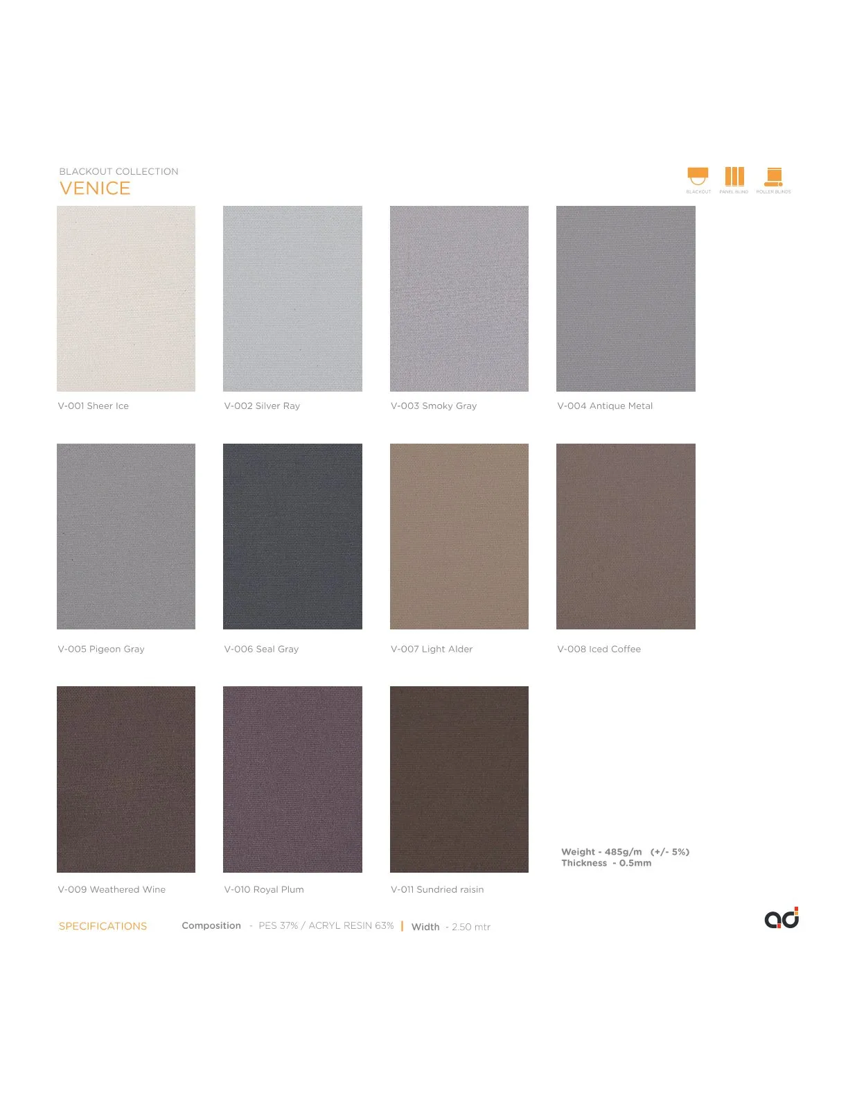 AD Cortina Collection Vol-2 Blackout Curtains VENICE