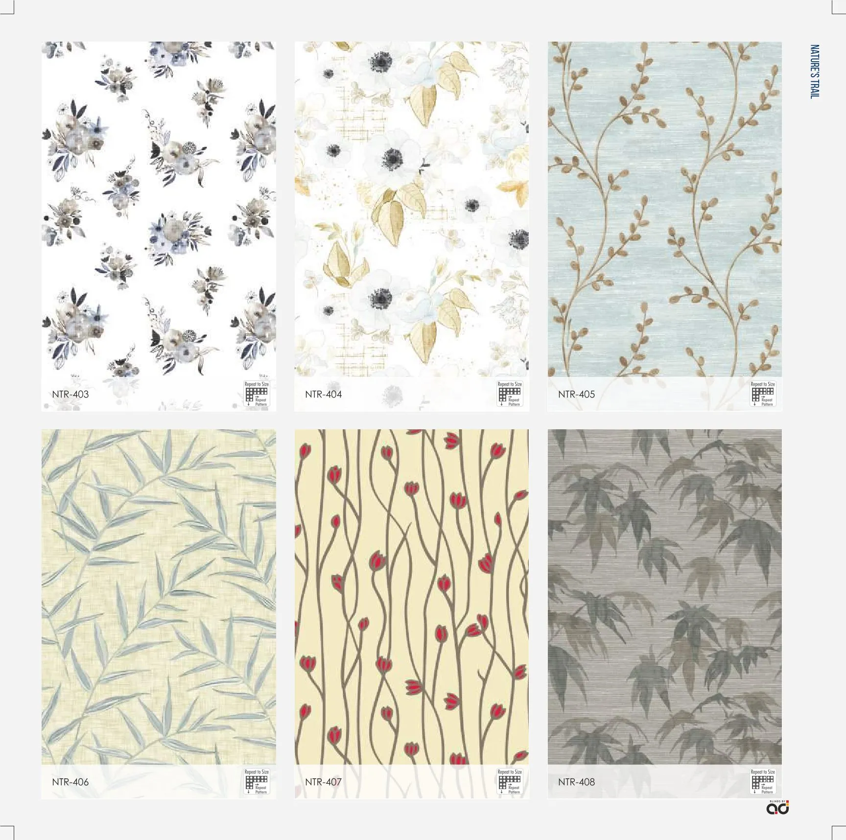 AD Roller Blinds – Nature's Trail Printed Design NTR-403