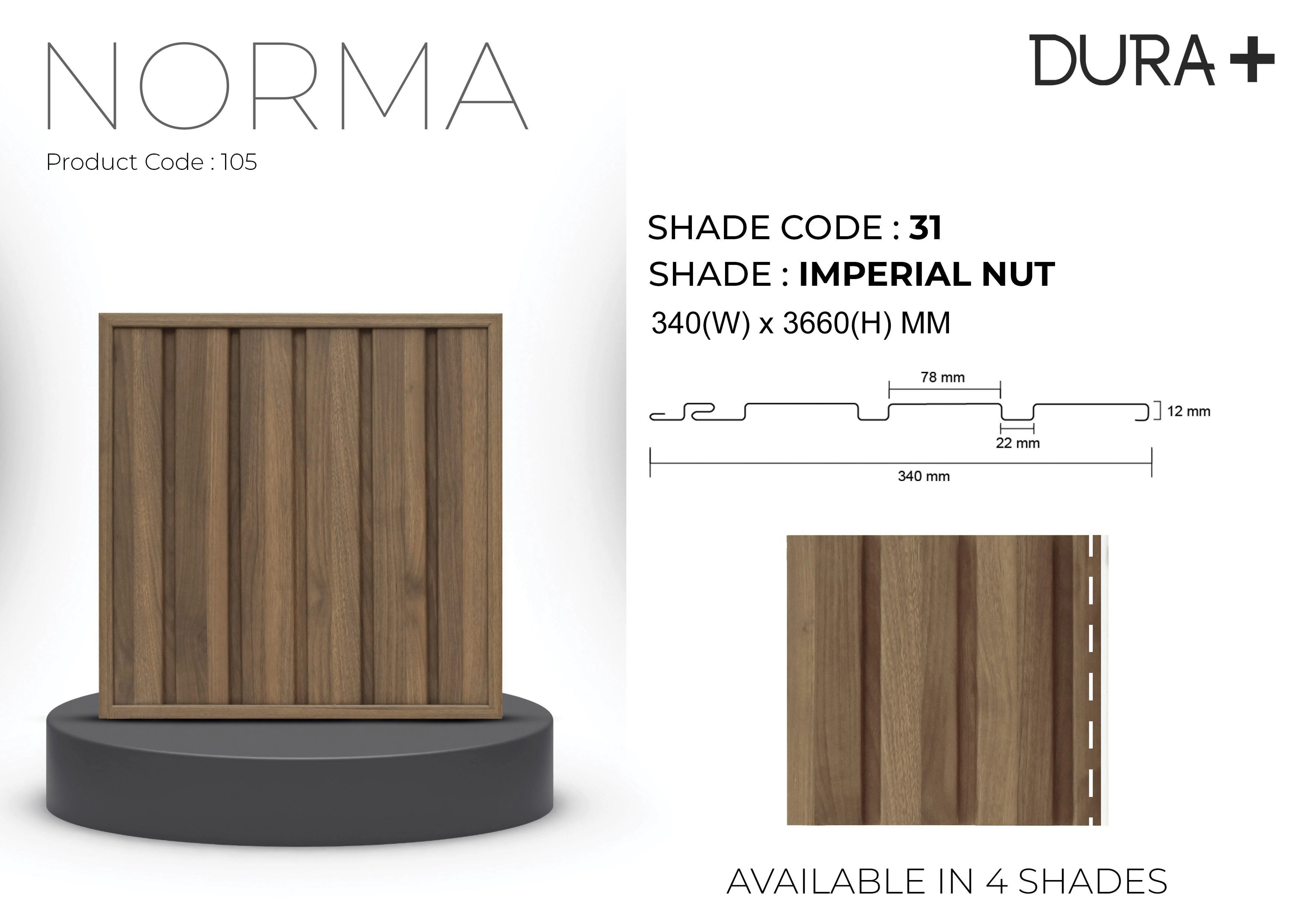 Pare Dura Norma Ceiling Panel – Durable & Stylish Imperial Nut