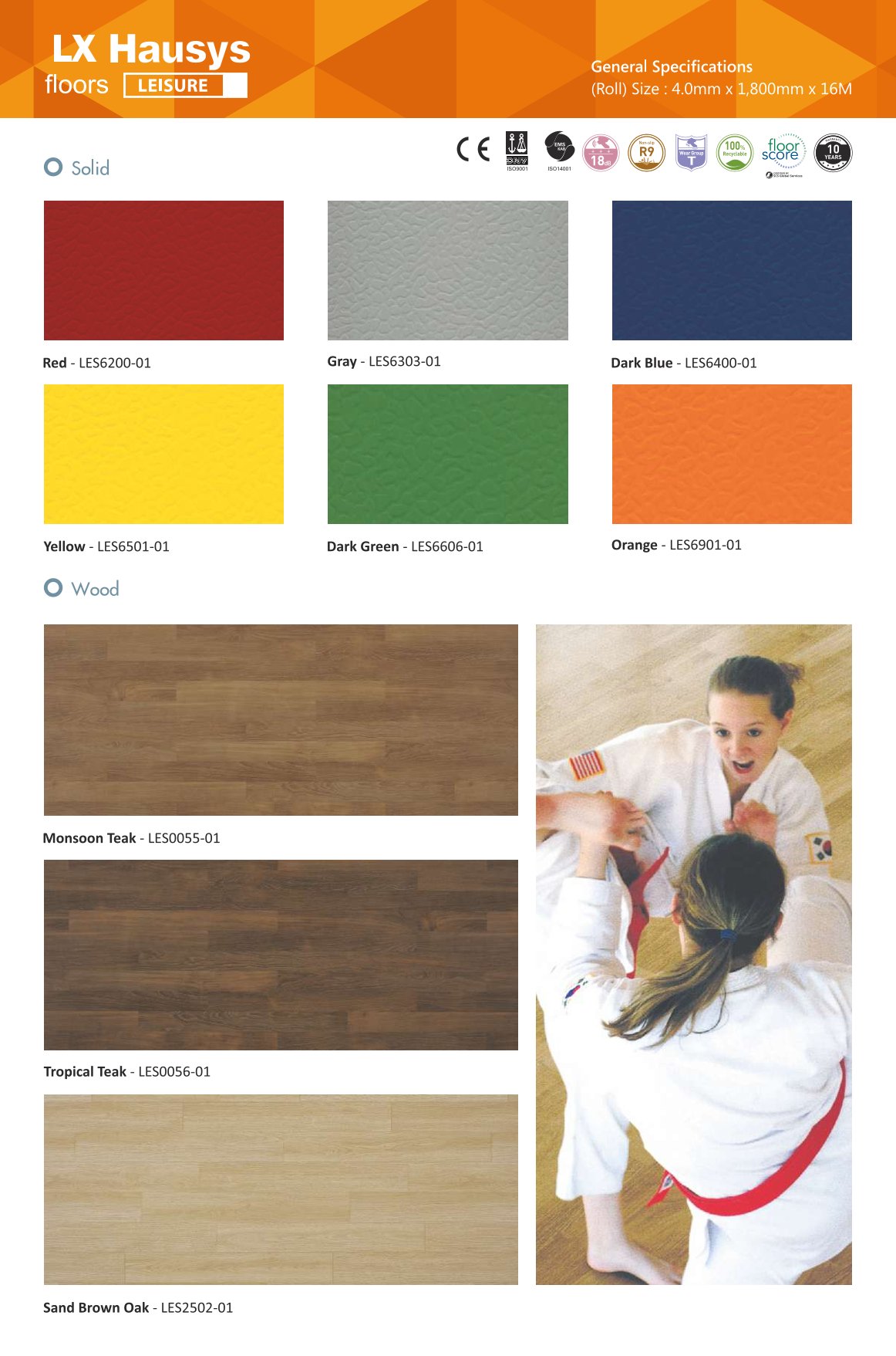 Red-Les6222-01-LG Sports Leisure Floor 4mm – Durable & Slip-Resistant