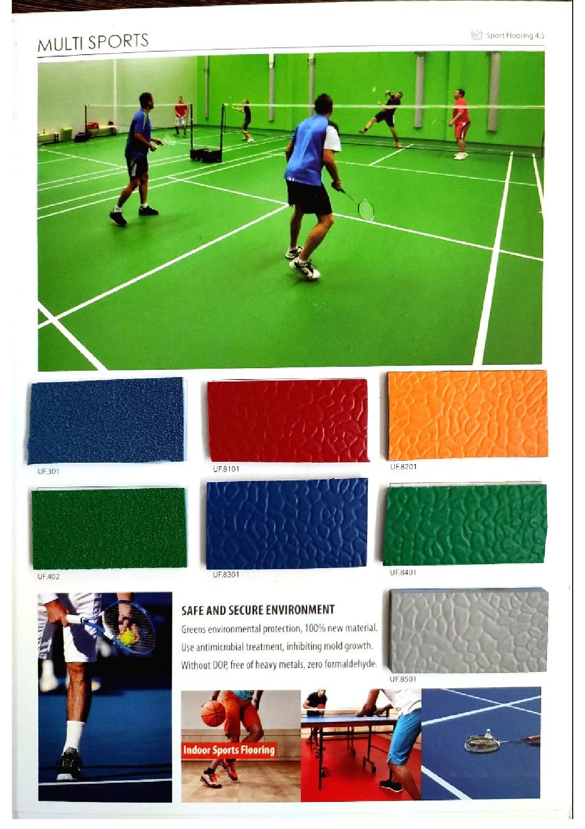 Sports UF Multi Sports Flooring UF-301 | Durable & Safe