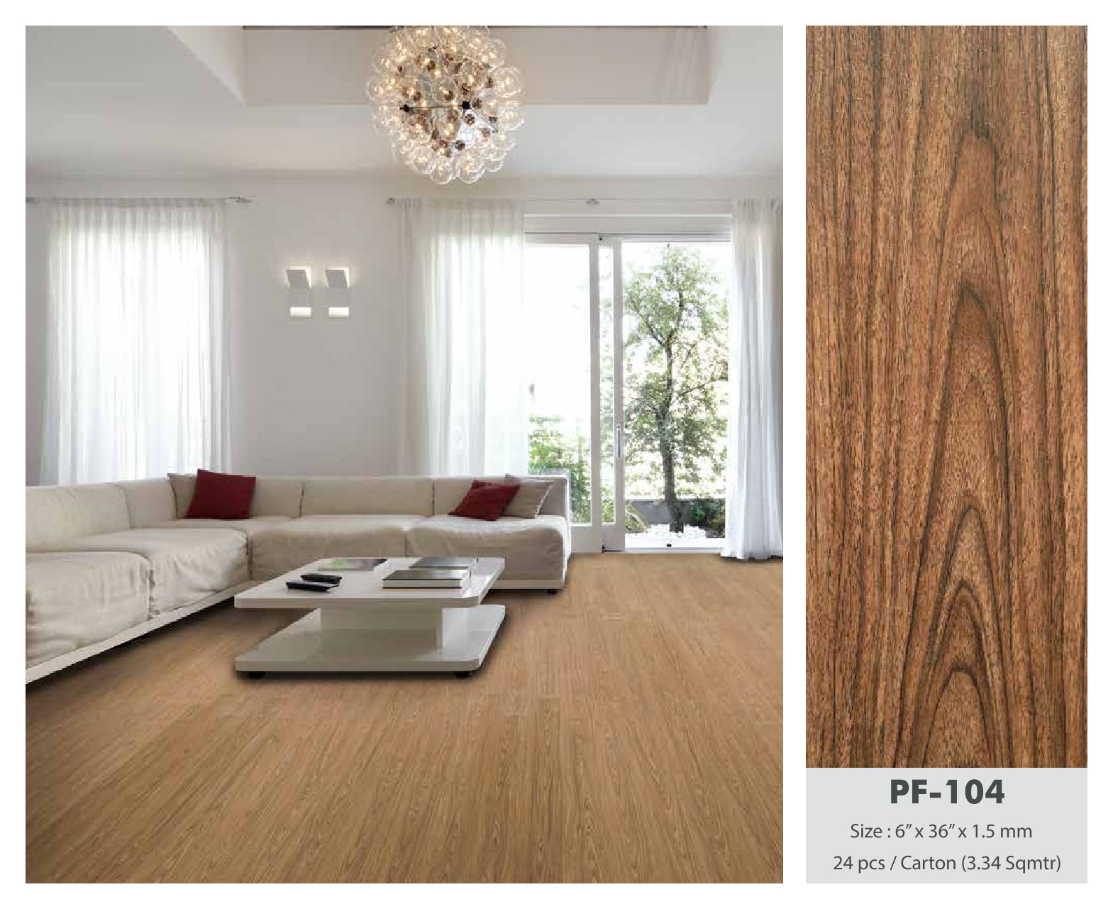 Excel Luxury Vinyl Plank (1.5mm & 2.0mm) PF-104