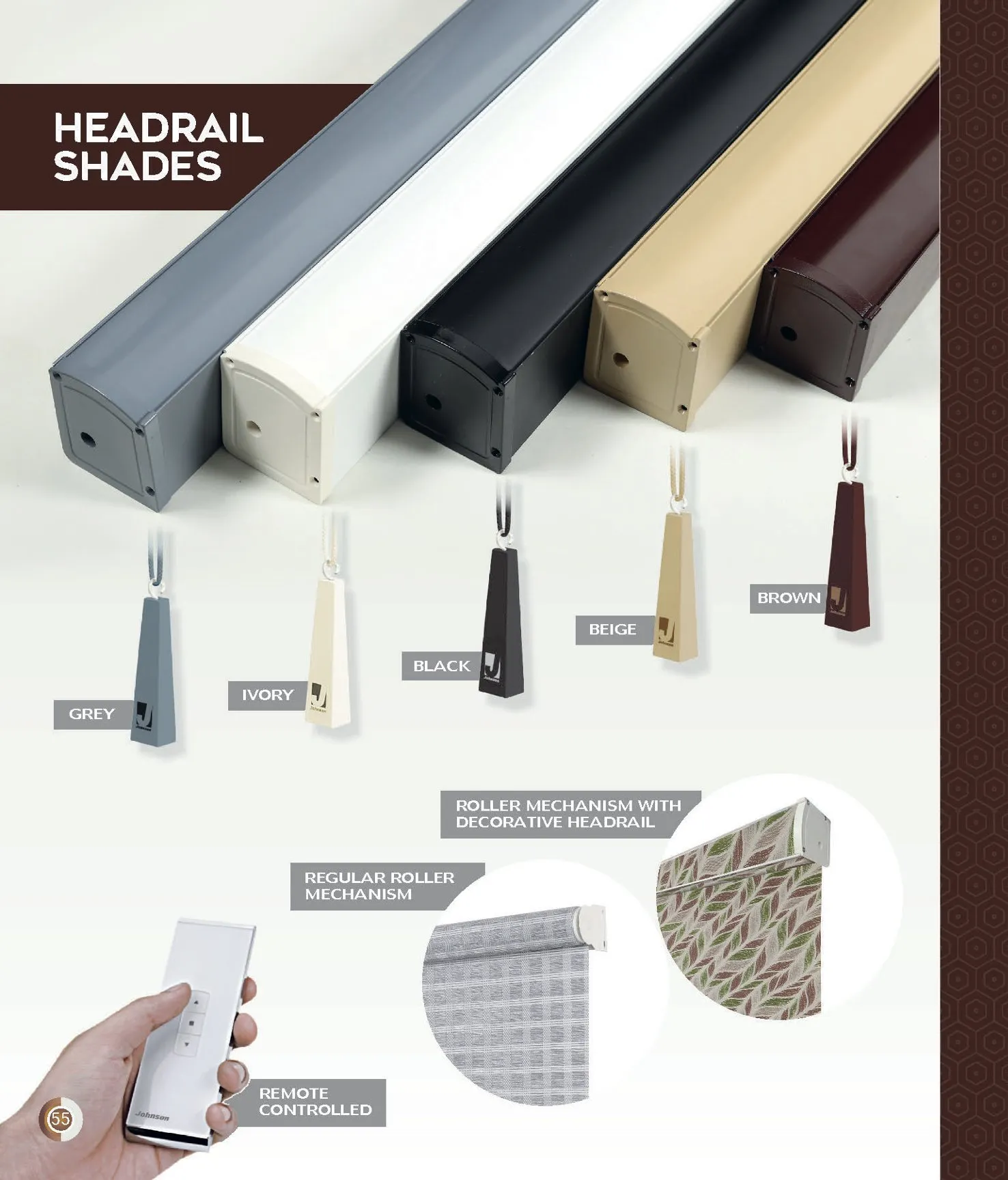 Johnson Roman Blackout Roller Blinds –