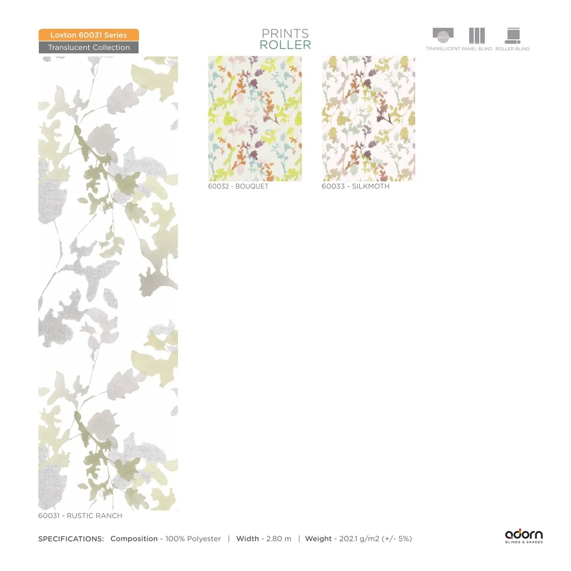 AD Cortina Collection VOL-3 Printed Roller Blinds - 60031- Rustic Ranch