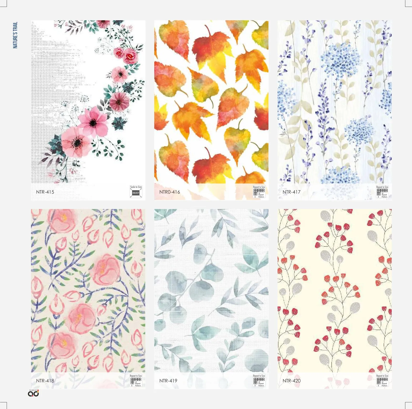 AD Roller Blinds – Nature's Trail Printed Design NTR-415